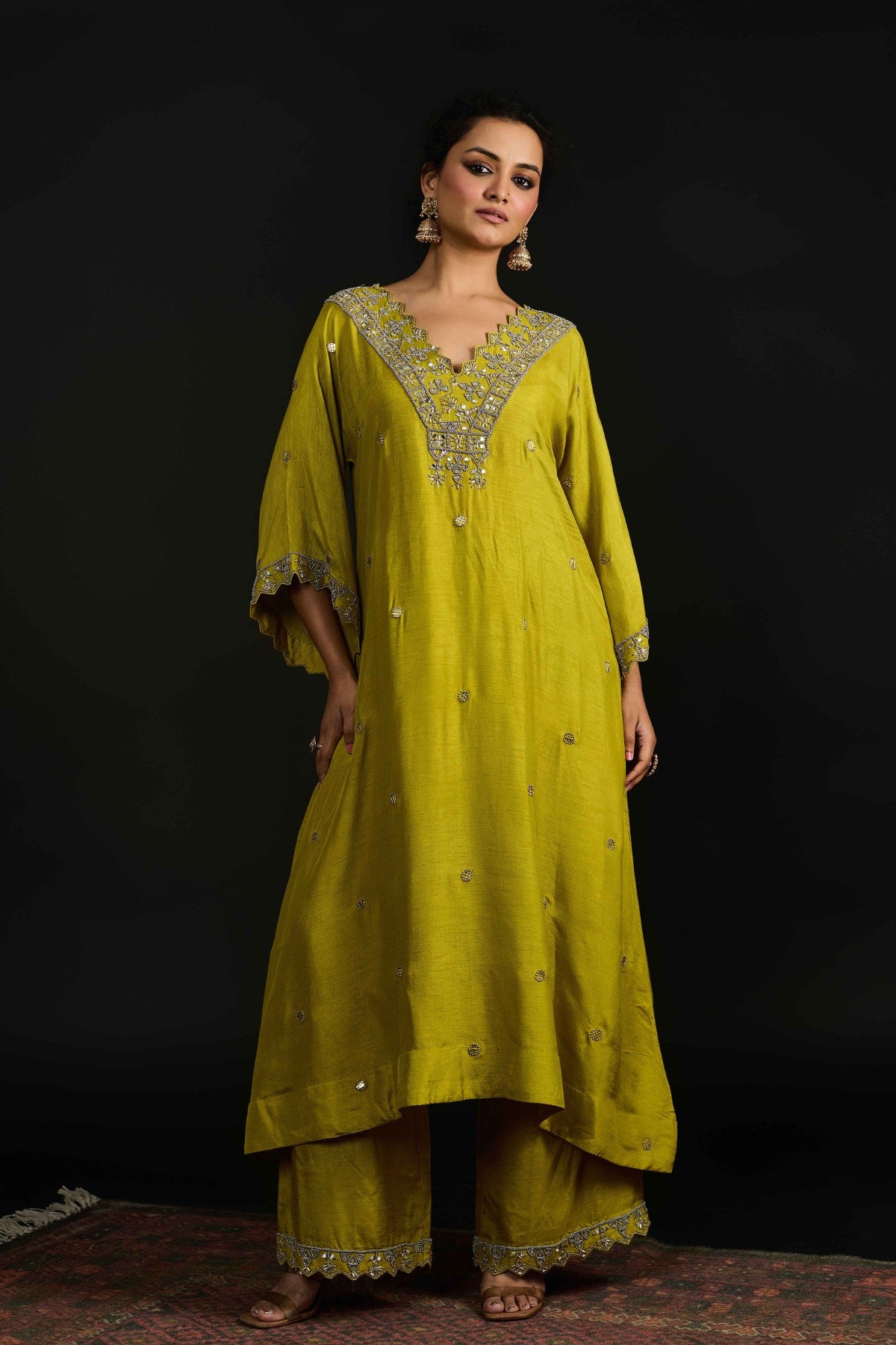 Yasmine Lime Green kurta set
