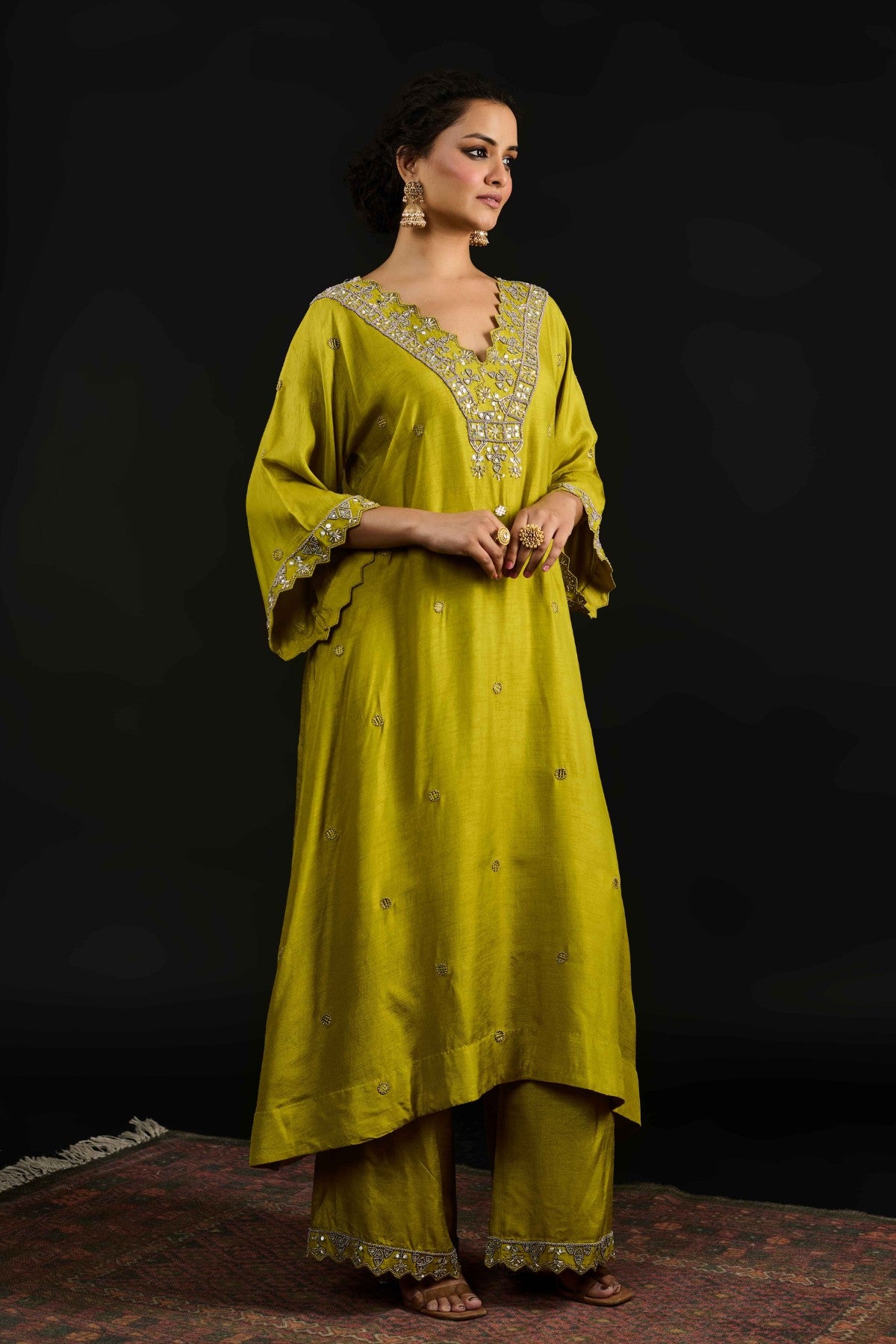 Yasmine Lime Green kurta set
