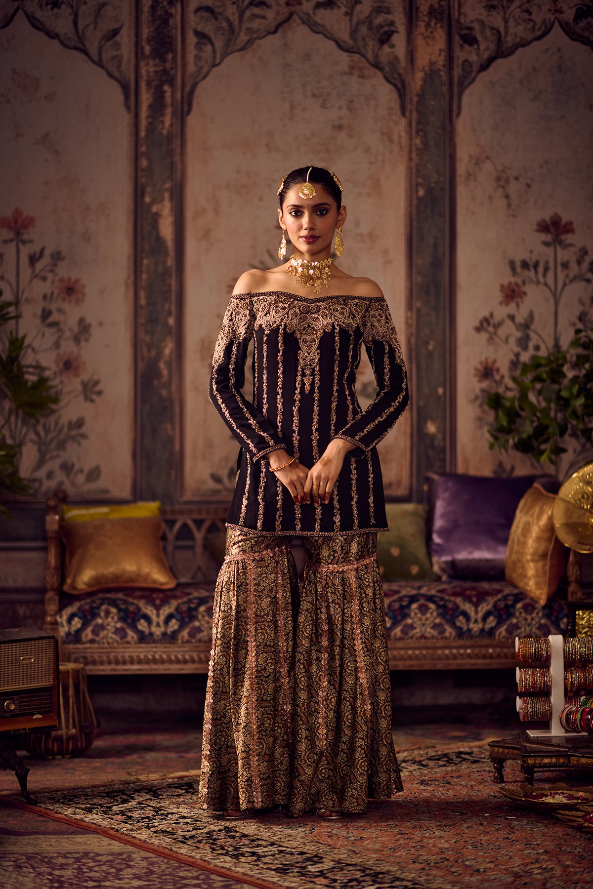 Kala Banarasi kurta sharara set