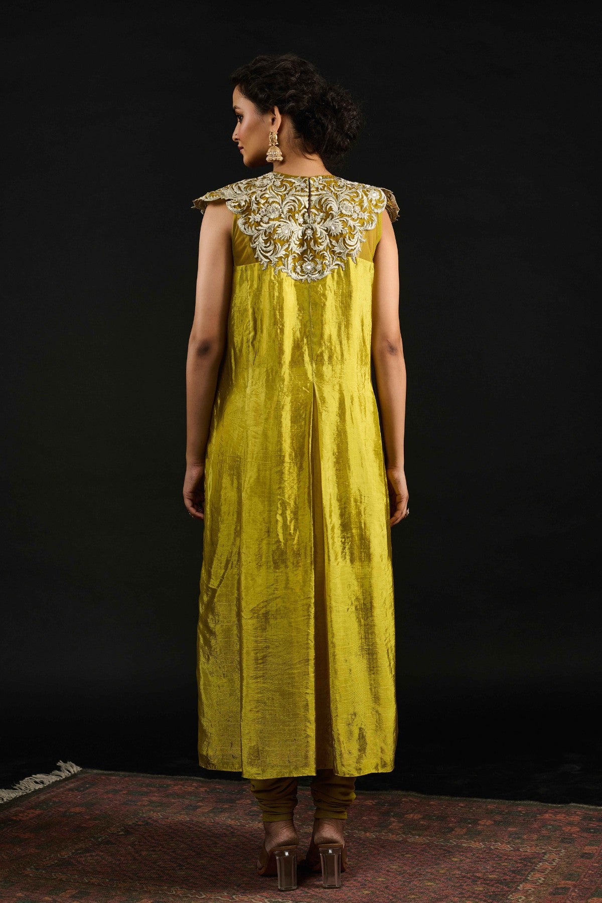 Noura Lime Green anarkali set