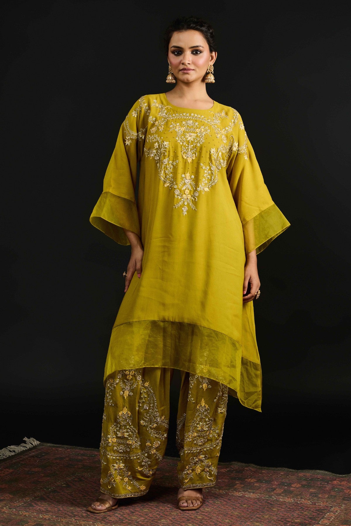 Zahra Lime Green kurta set