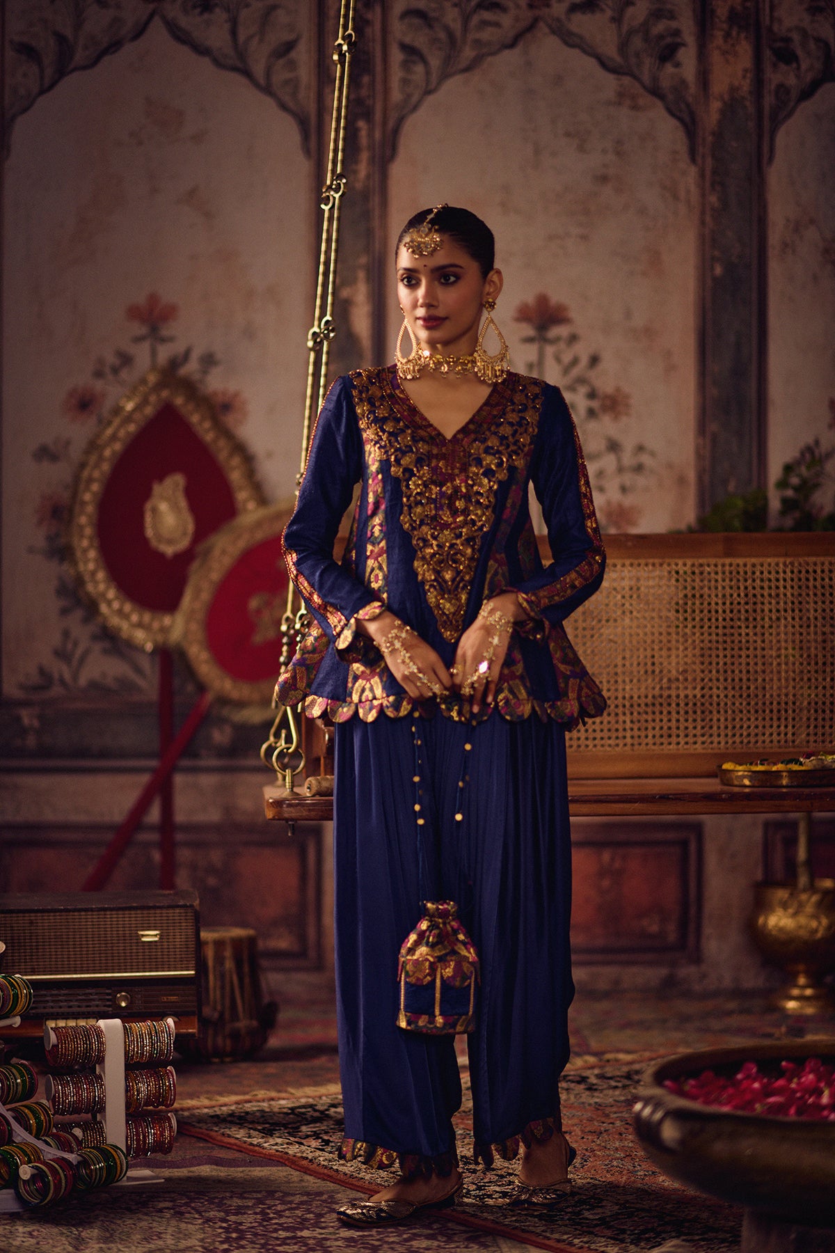 Neela Khaab Peplum Set