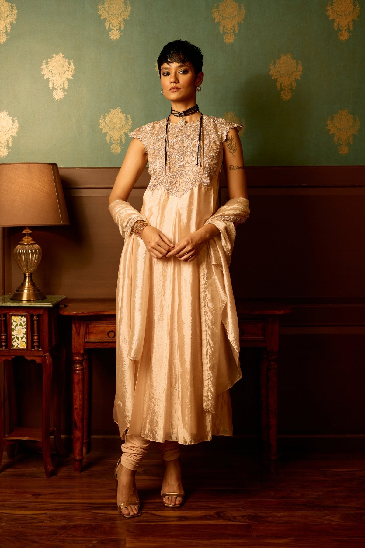 Gul pink anarkali suit set