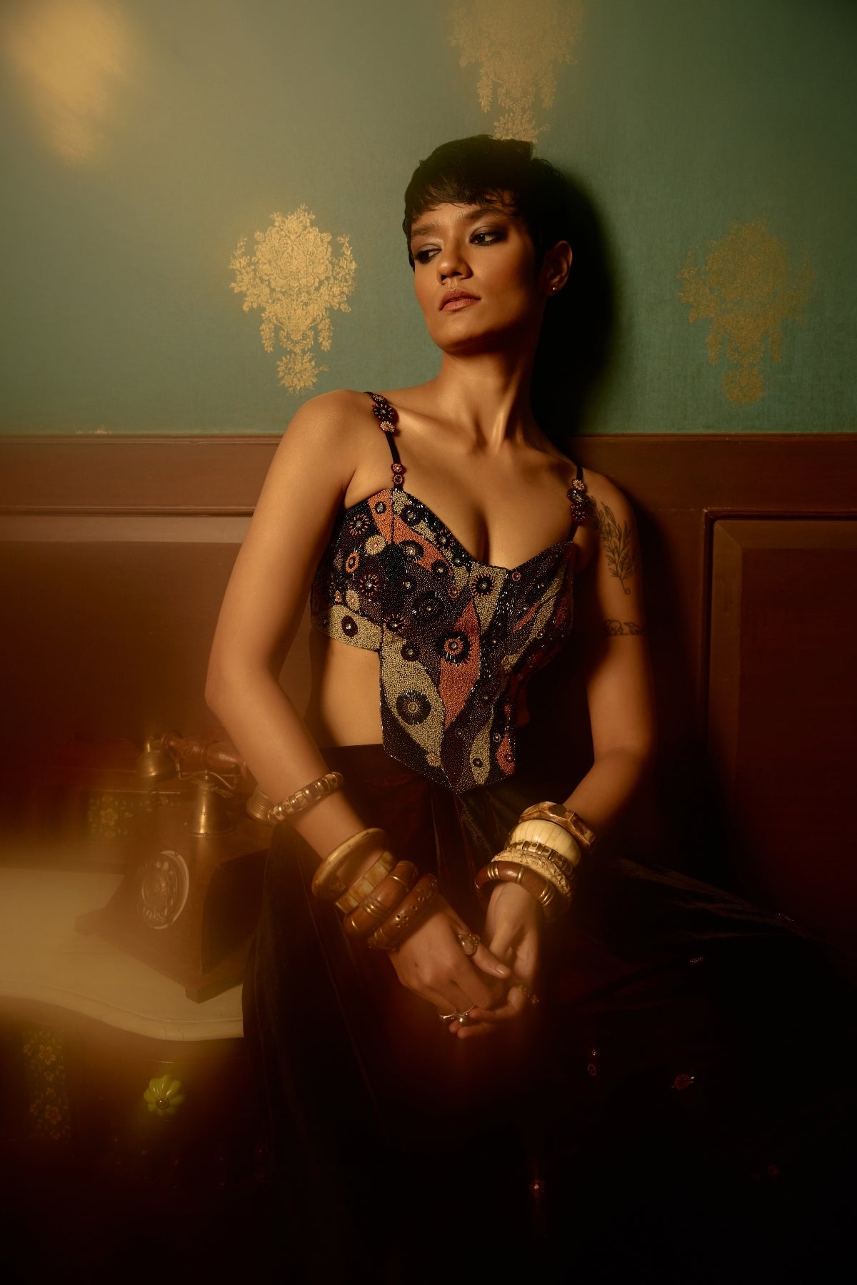 Rangeez corset saree