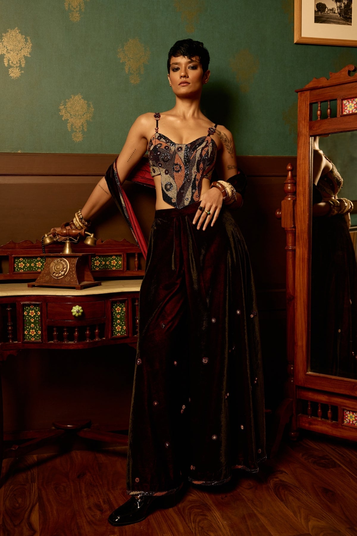 Rangeez corset saree