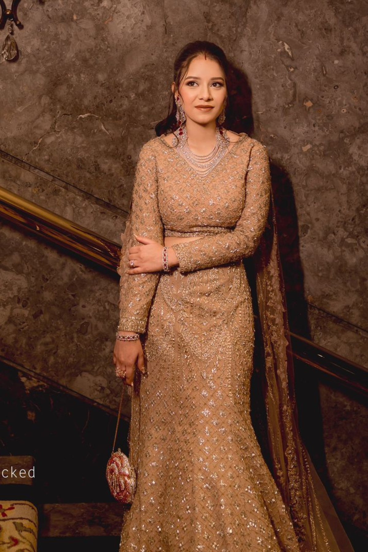 Caramel Gold Lehenga Set