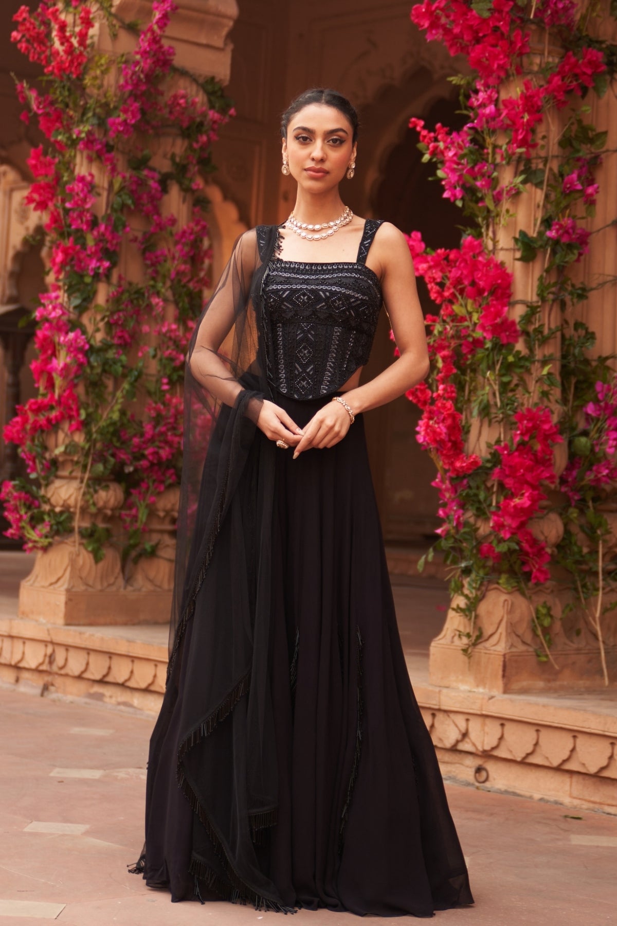 Syah corset sharara set