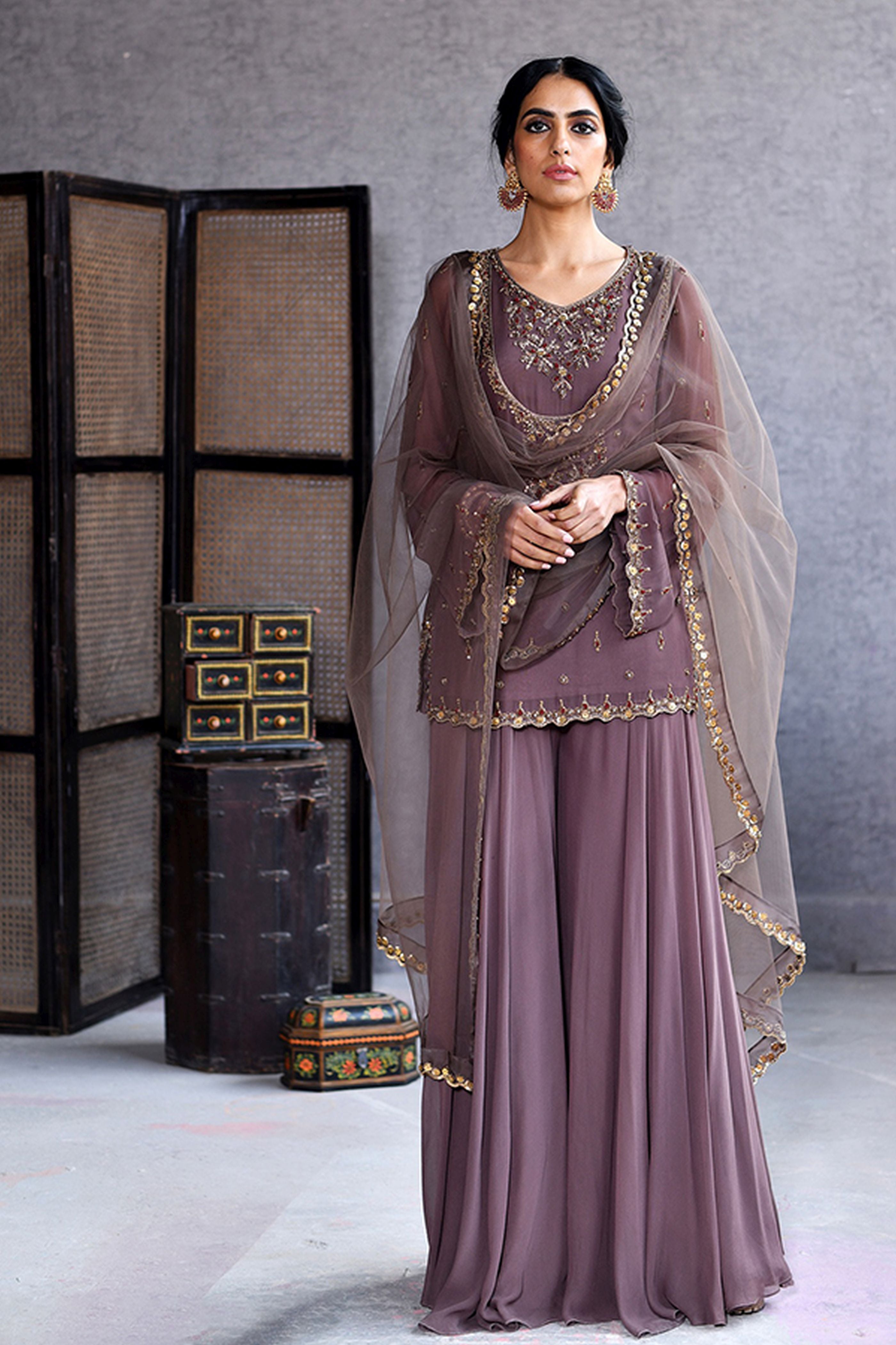 Short Kurta With Sharara