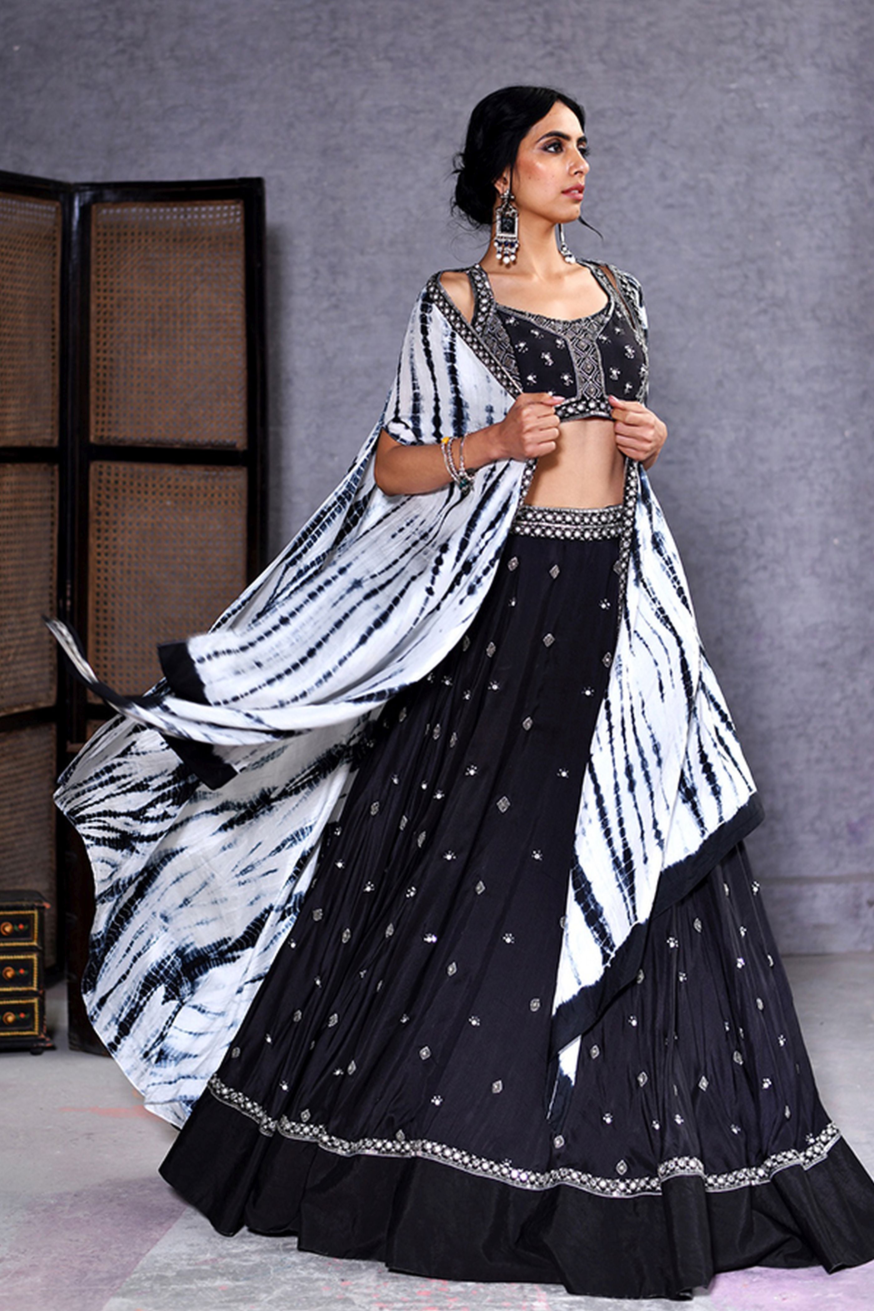 Lehenga Blouse With Cape