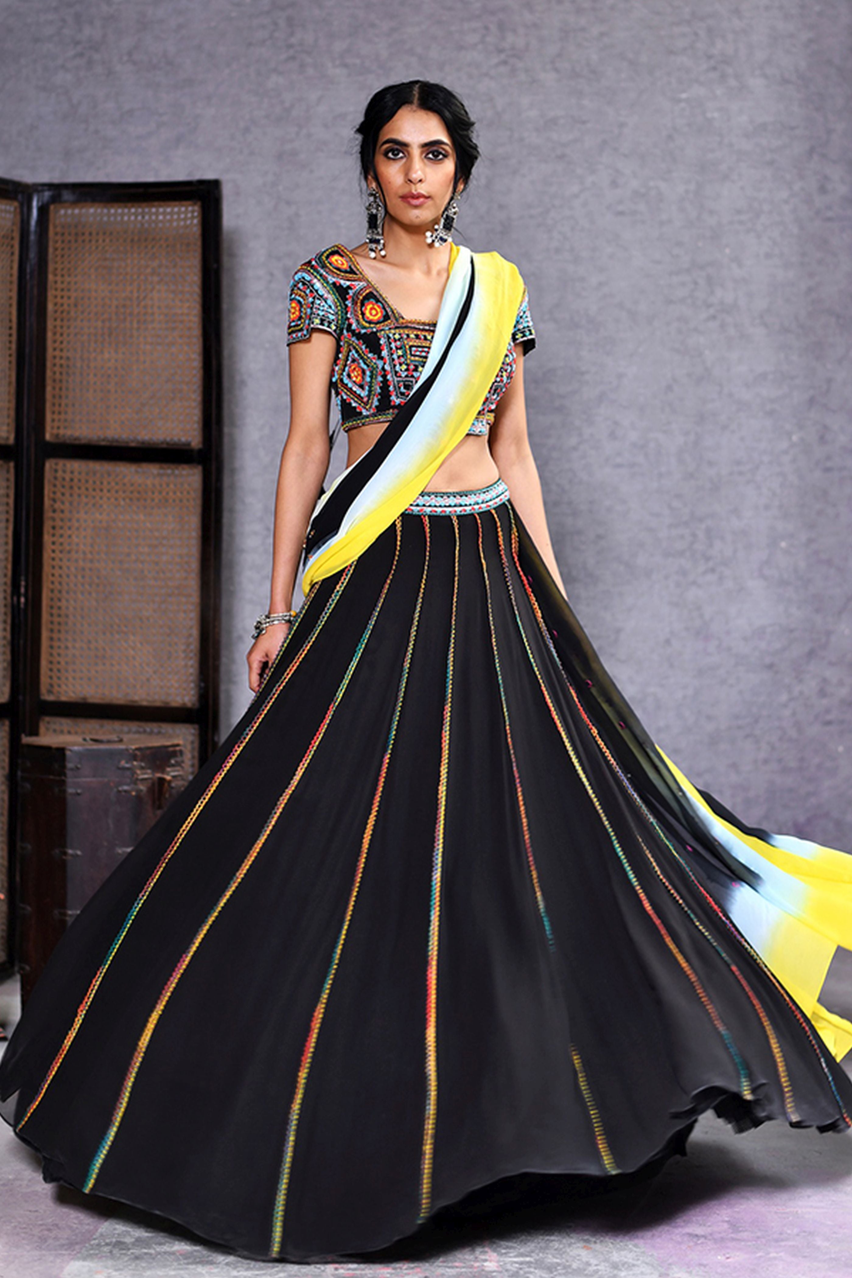 Lehenga Blouse With Attached Dupatta