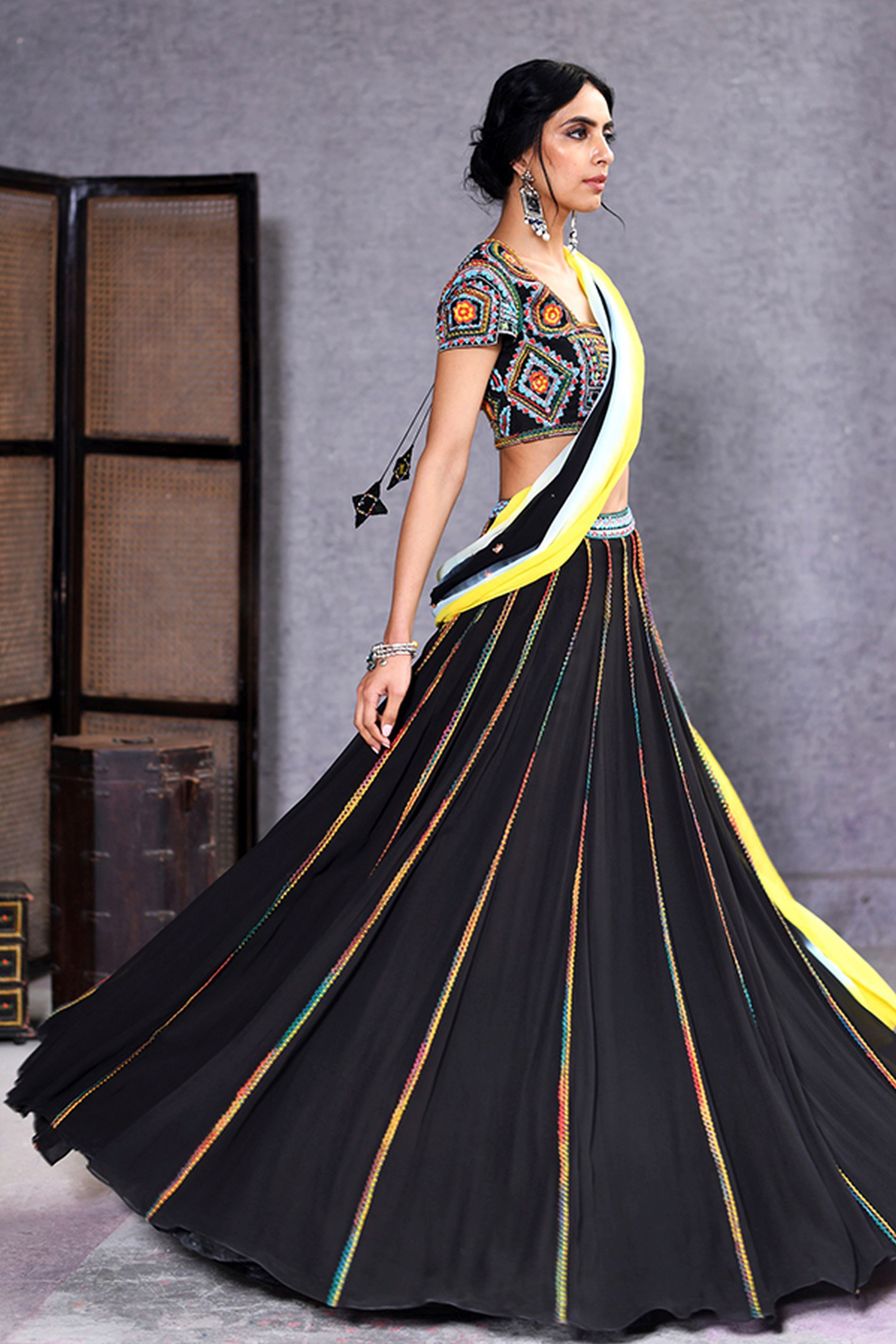 Lehenga Blouse With Attached Dupatta