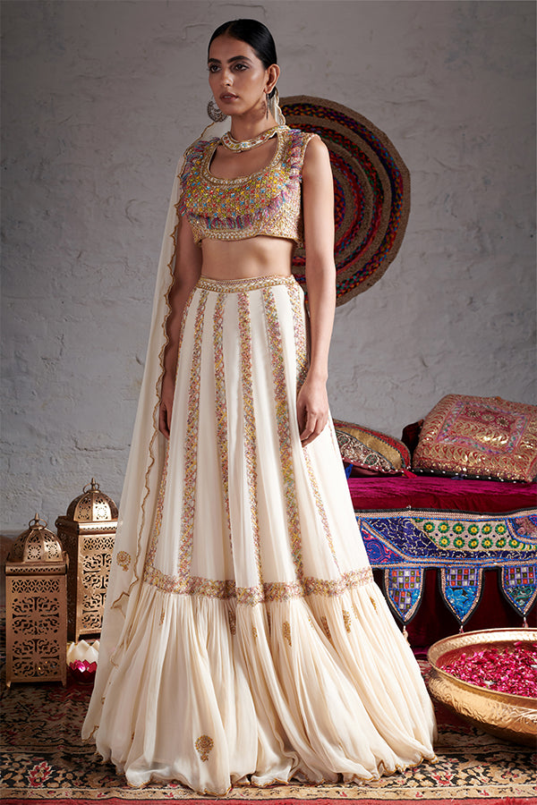 Crop Top With Lehenga Dupatta