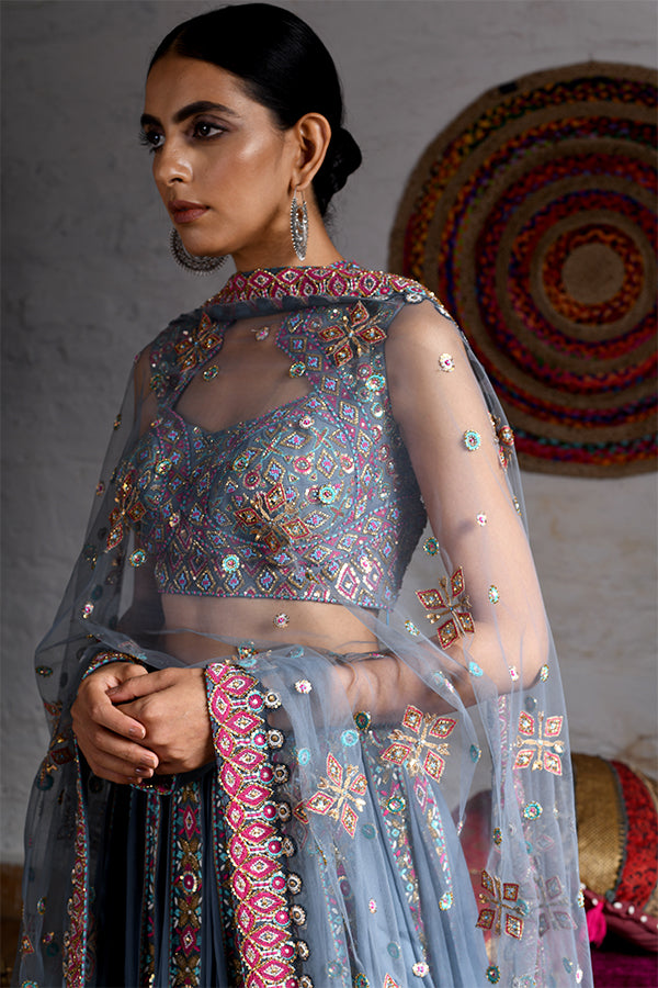 Blouse With Lehenga Dupatta
