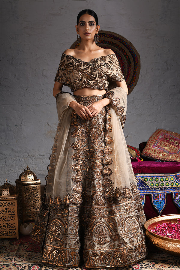 Crop Top With Lehenga Dupatta