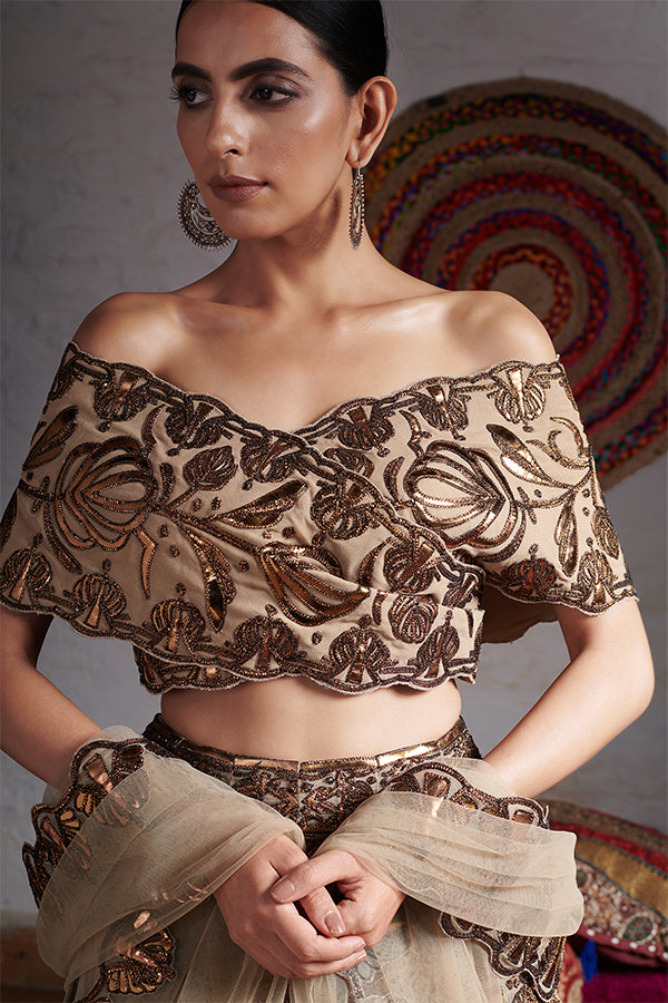Crop Top With Lehenga Dupatta
