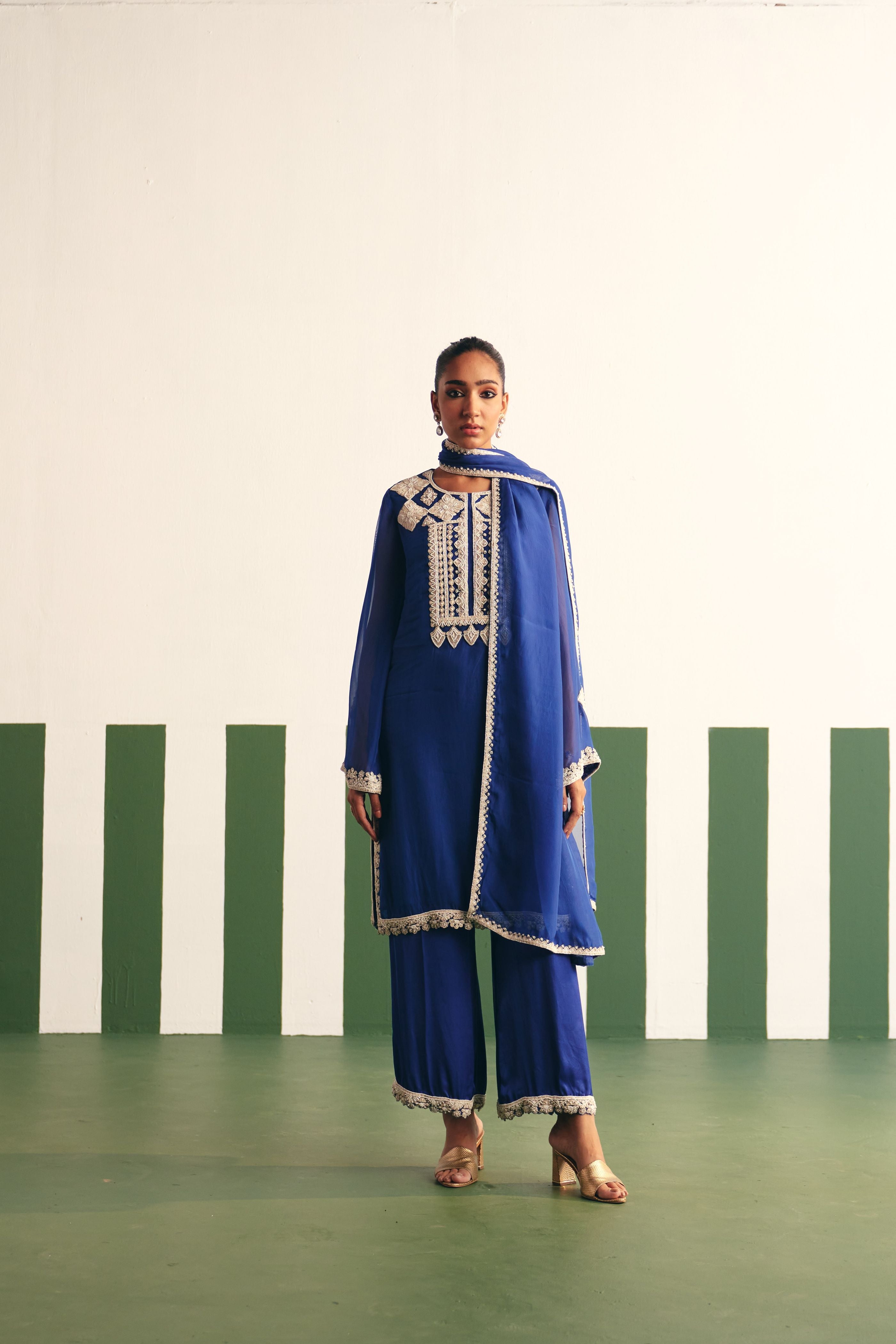 Irina Blue Kurta Palazzo Set
