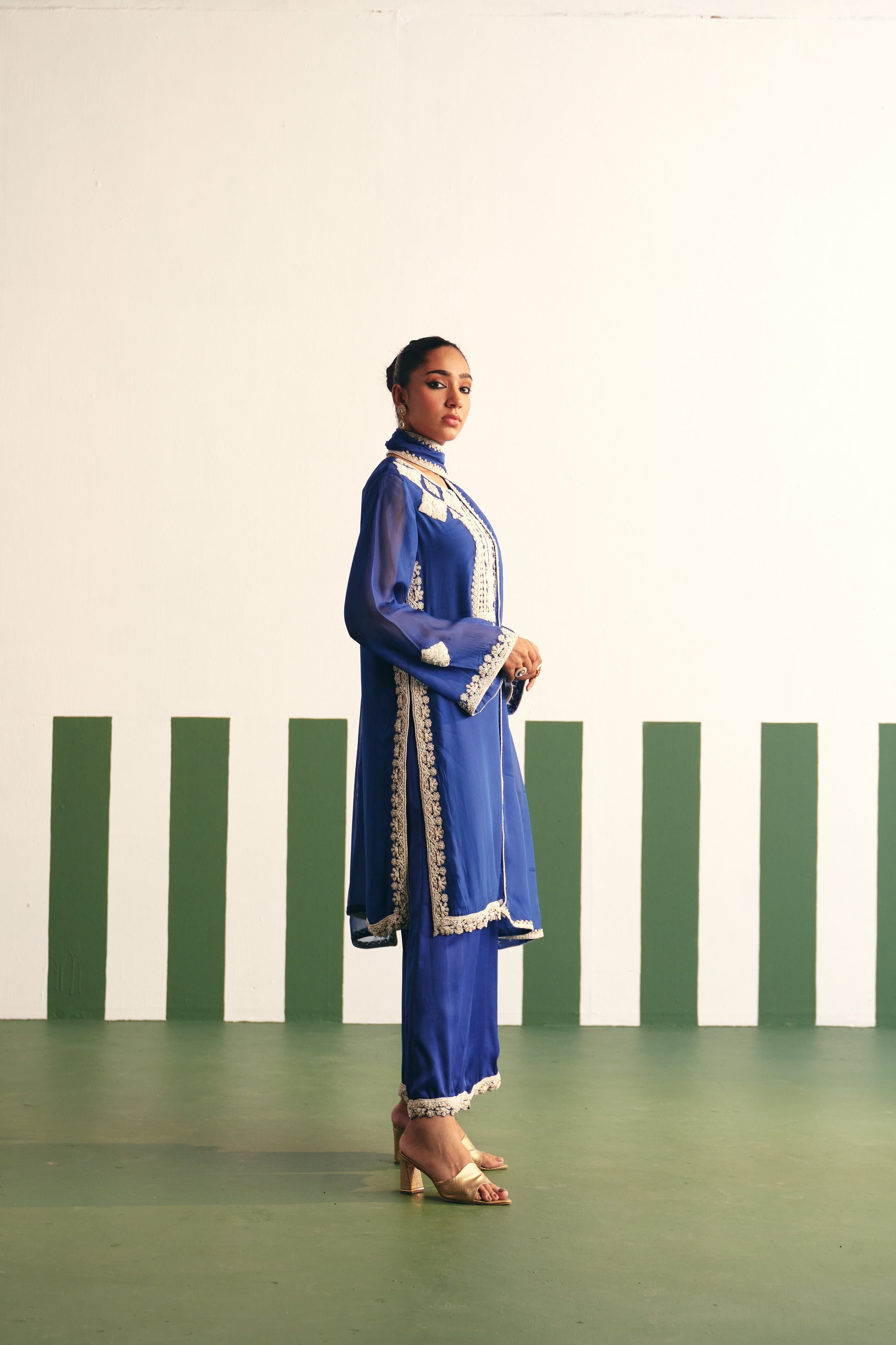 Irina Blue Kurta Palazzo Set