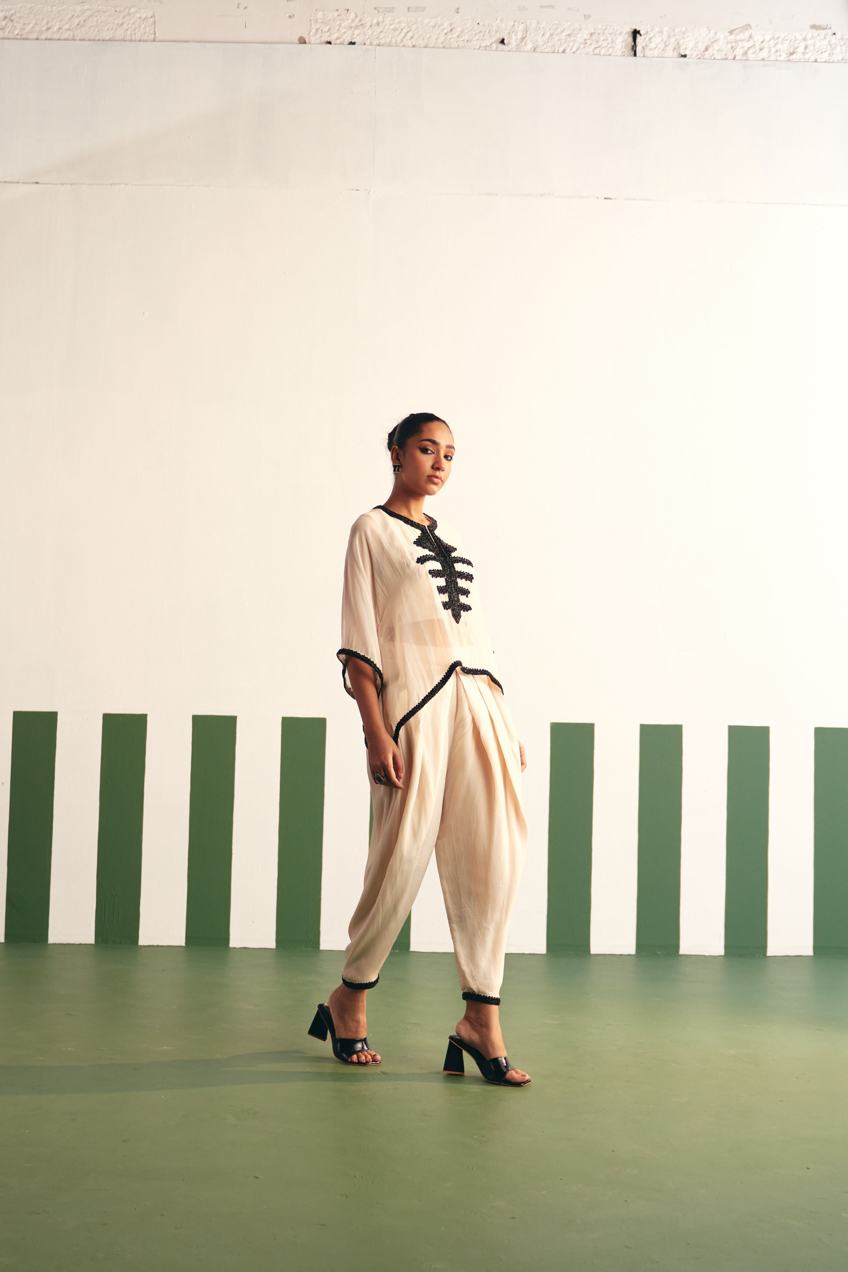 Mavis Ivory Dhoti Set