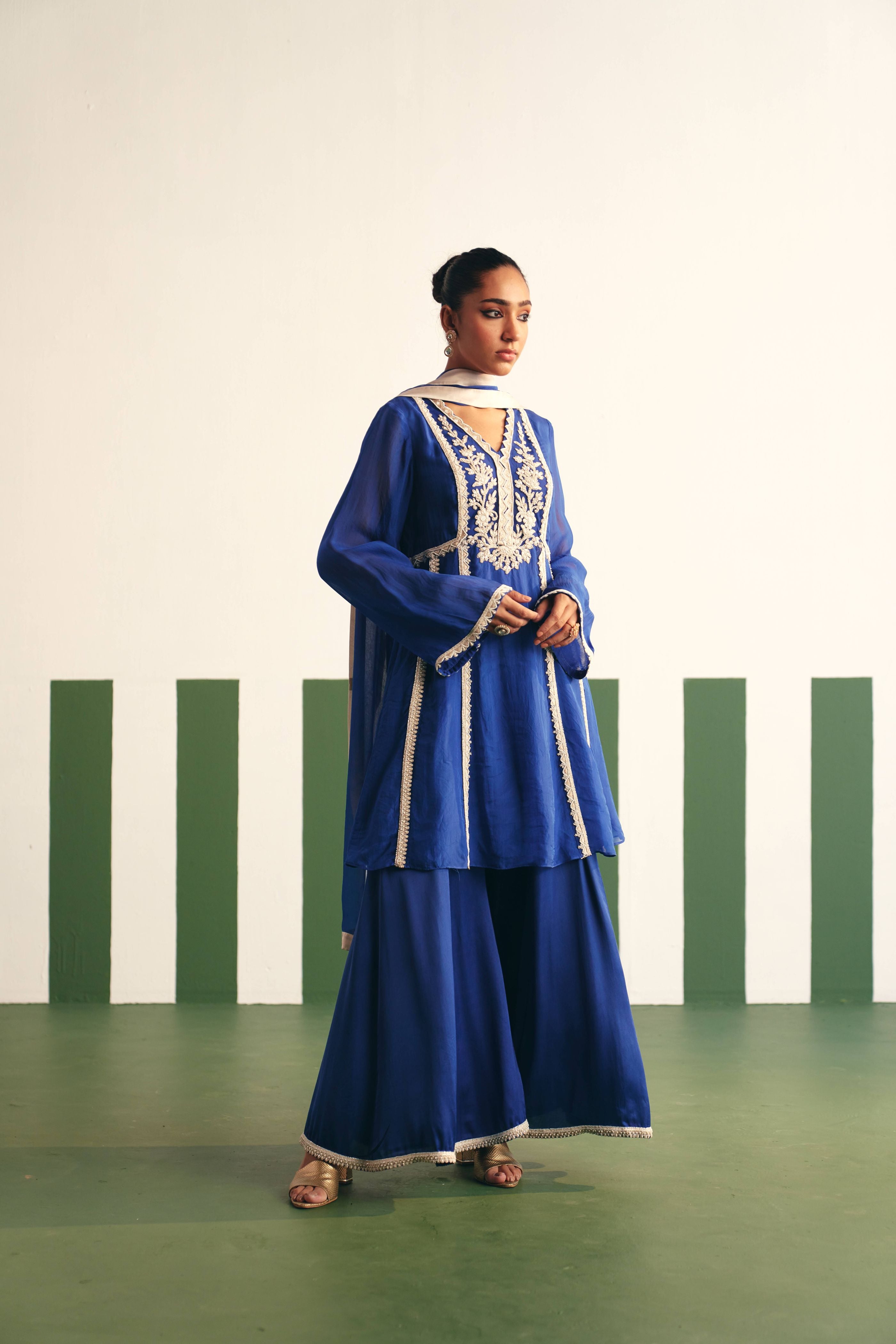 Blair Blue Peplum Set