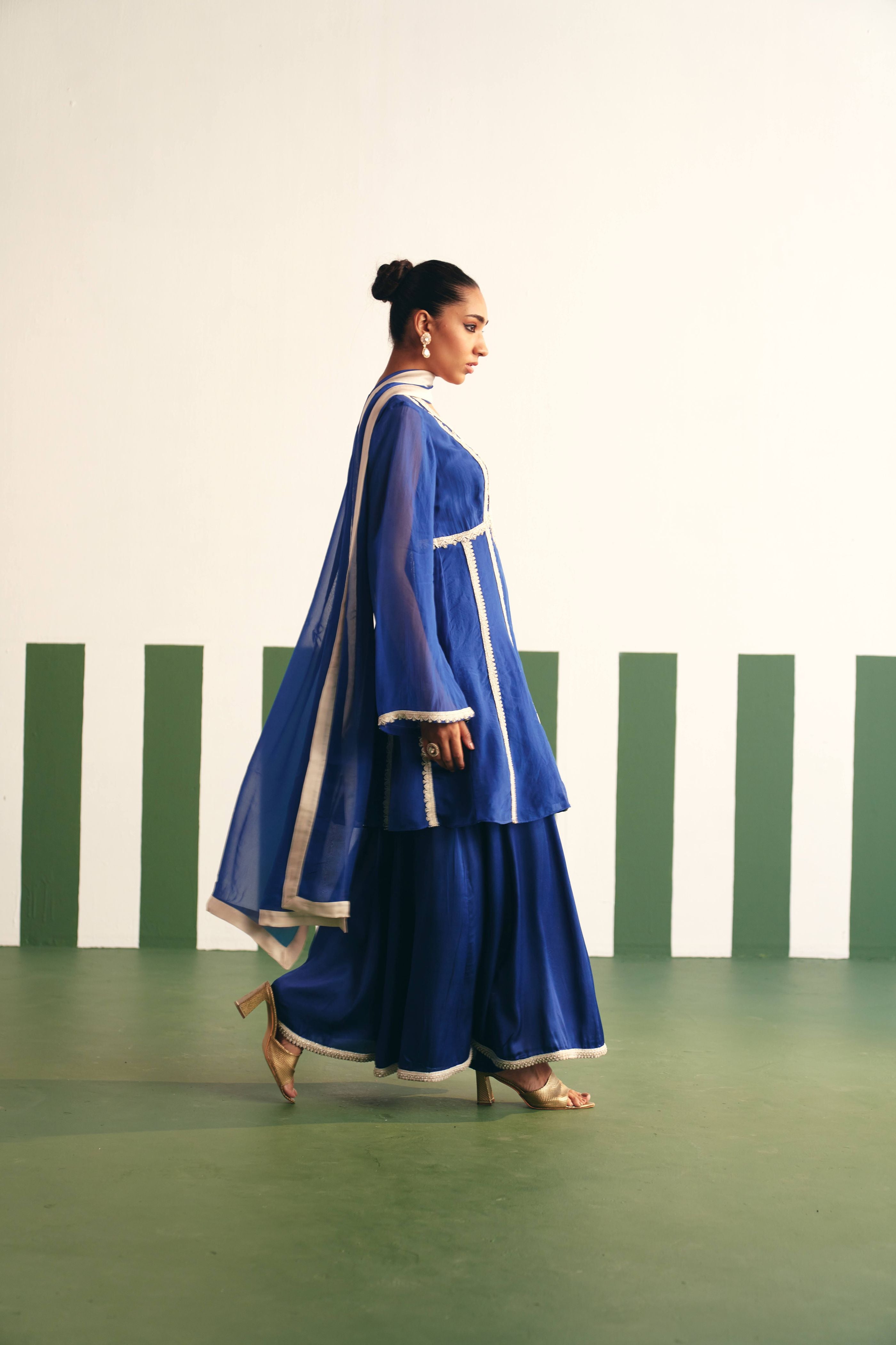 Blair Blue Peplum Set