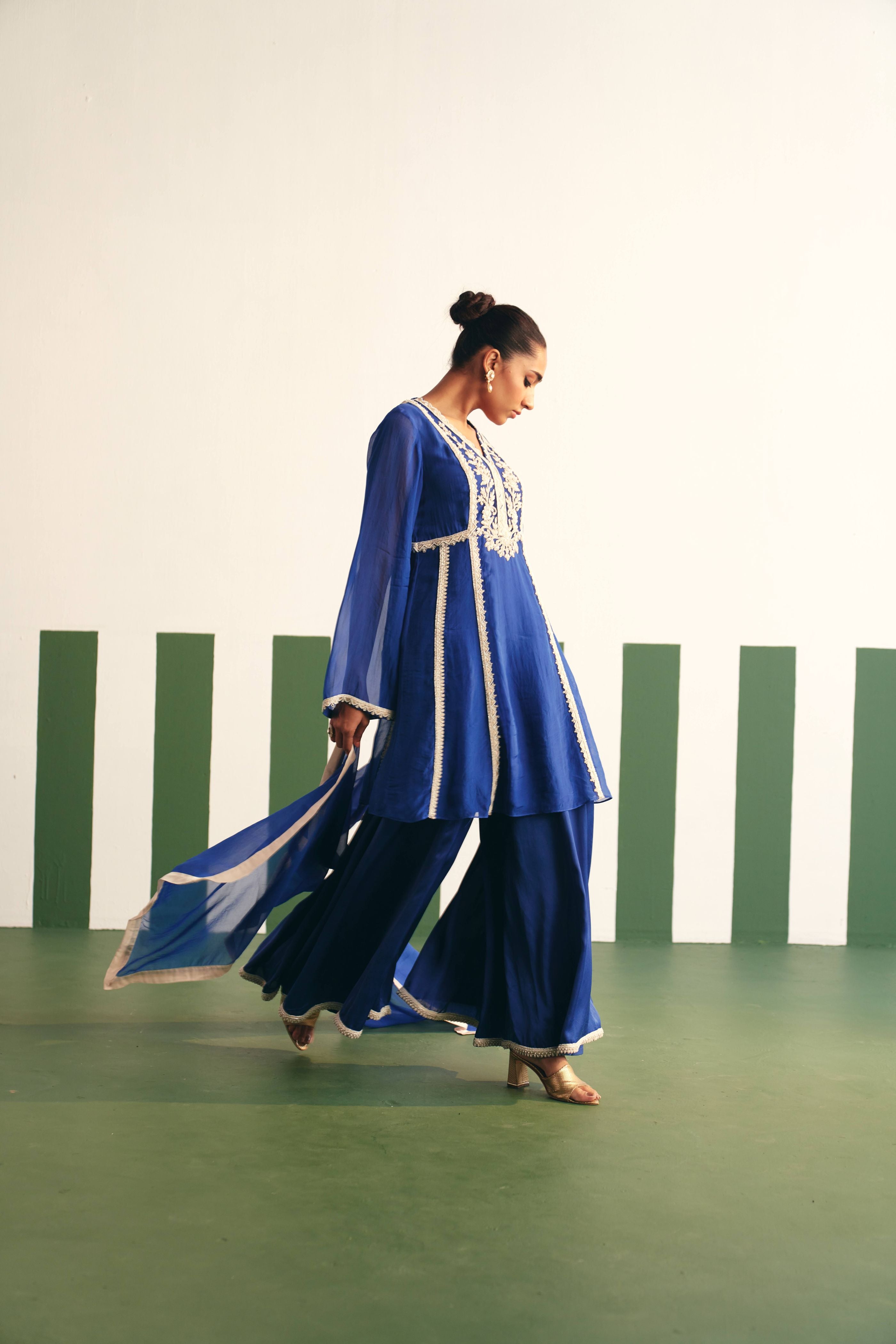 Blair Blue Peplum Set