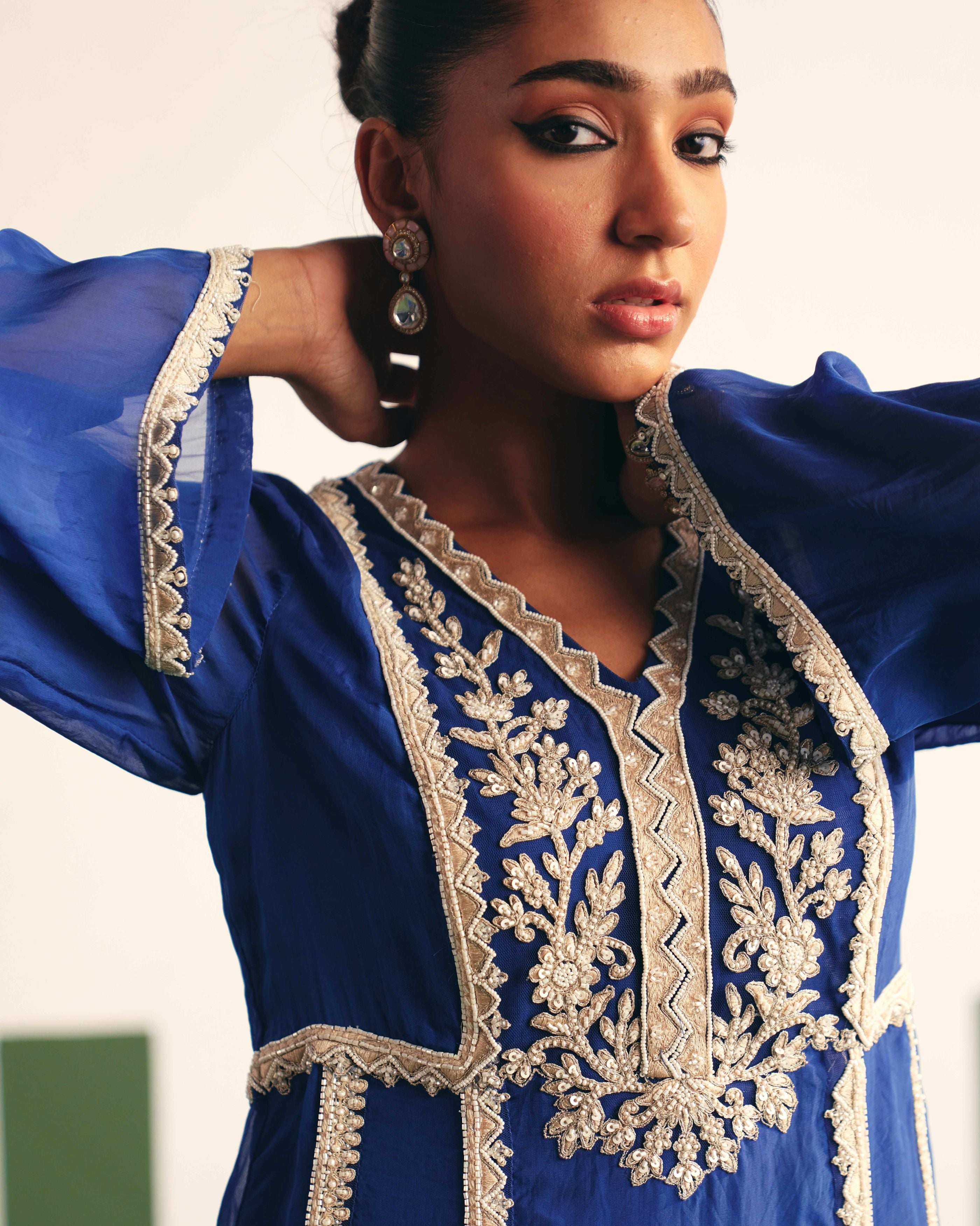 Blair Blue Peplum Set