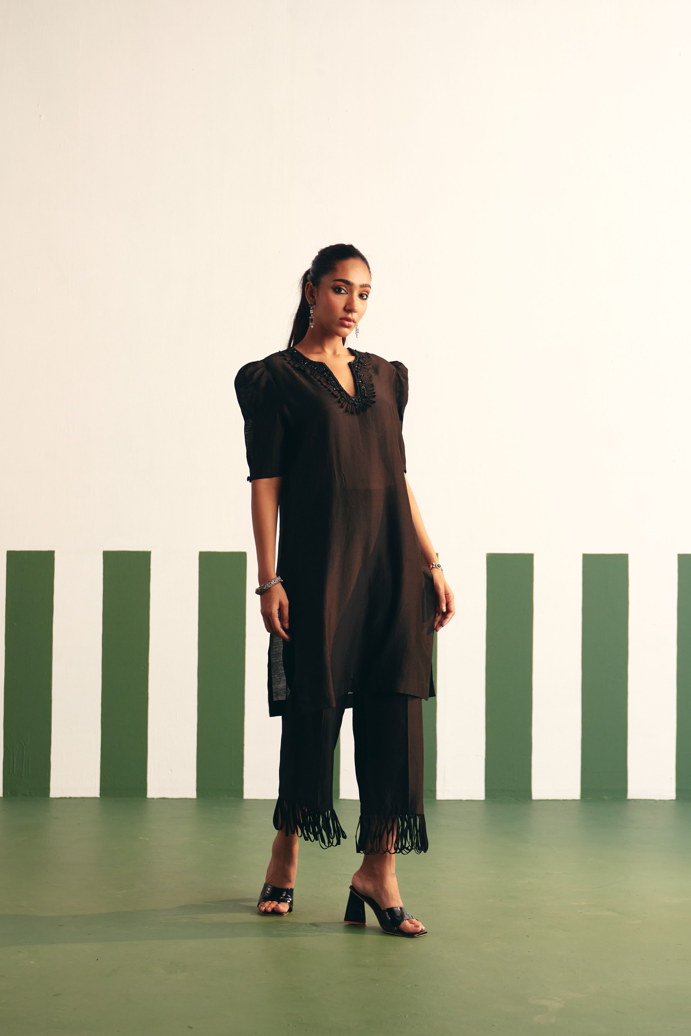 Darla Black Kurta Set