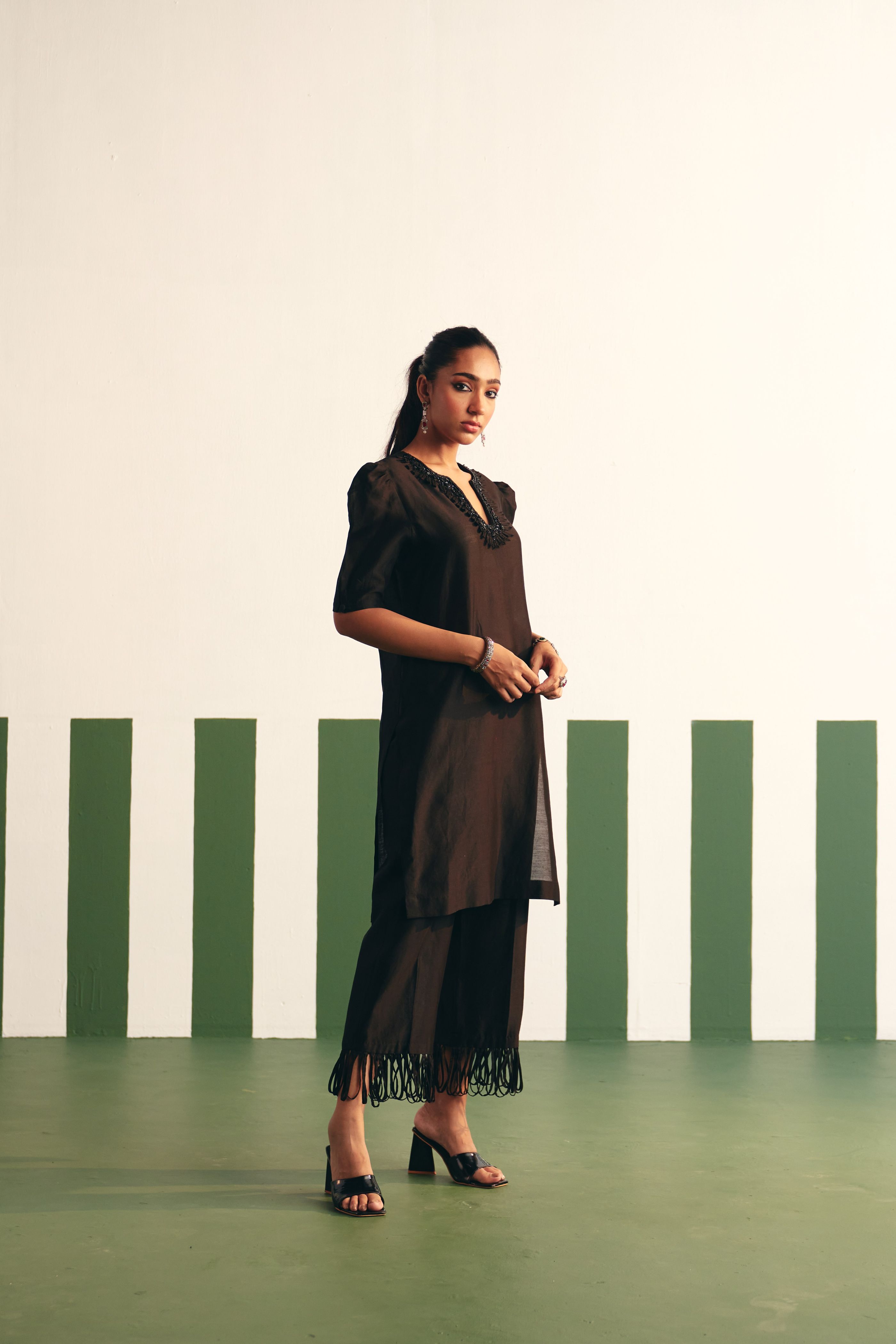 Darla Black Kurta Set