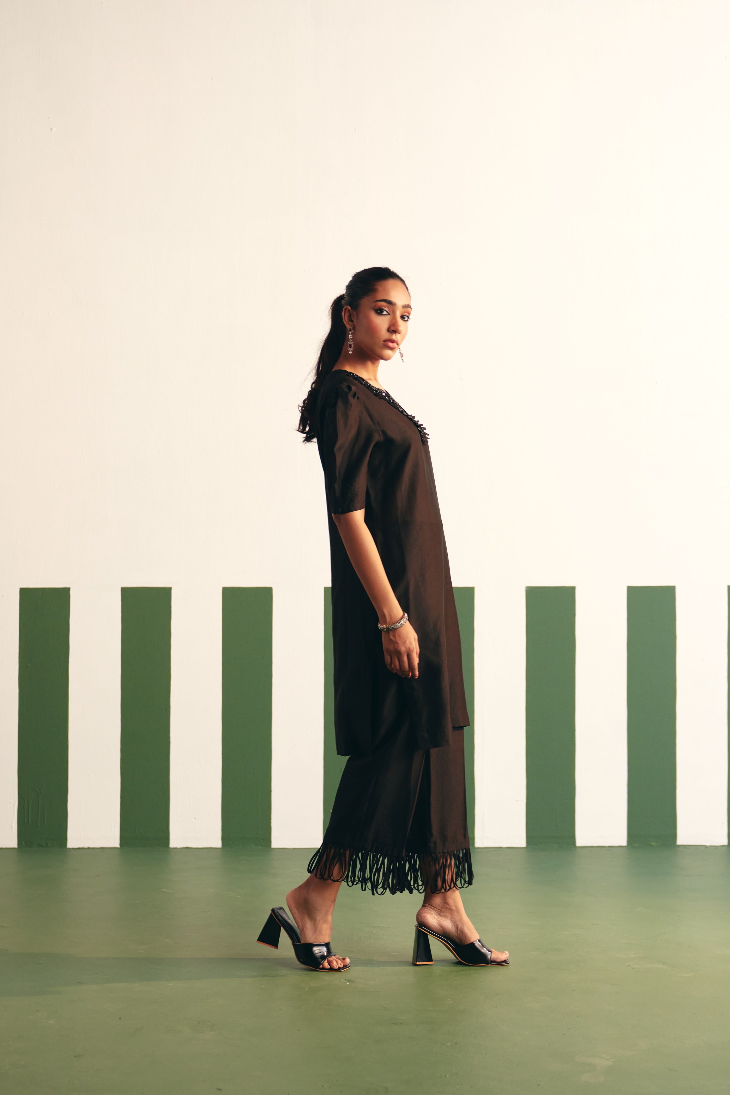 Darla Black Kurta Set