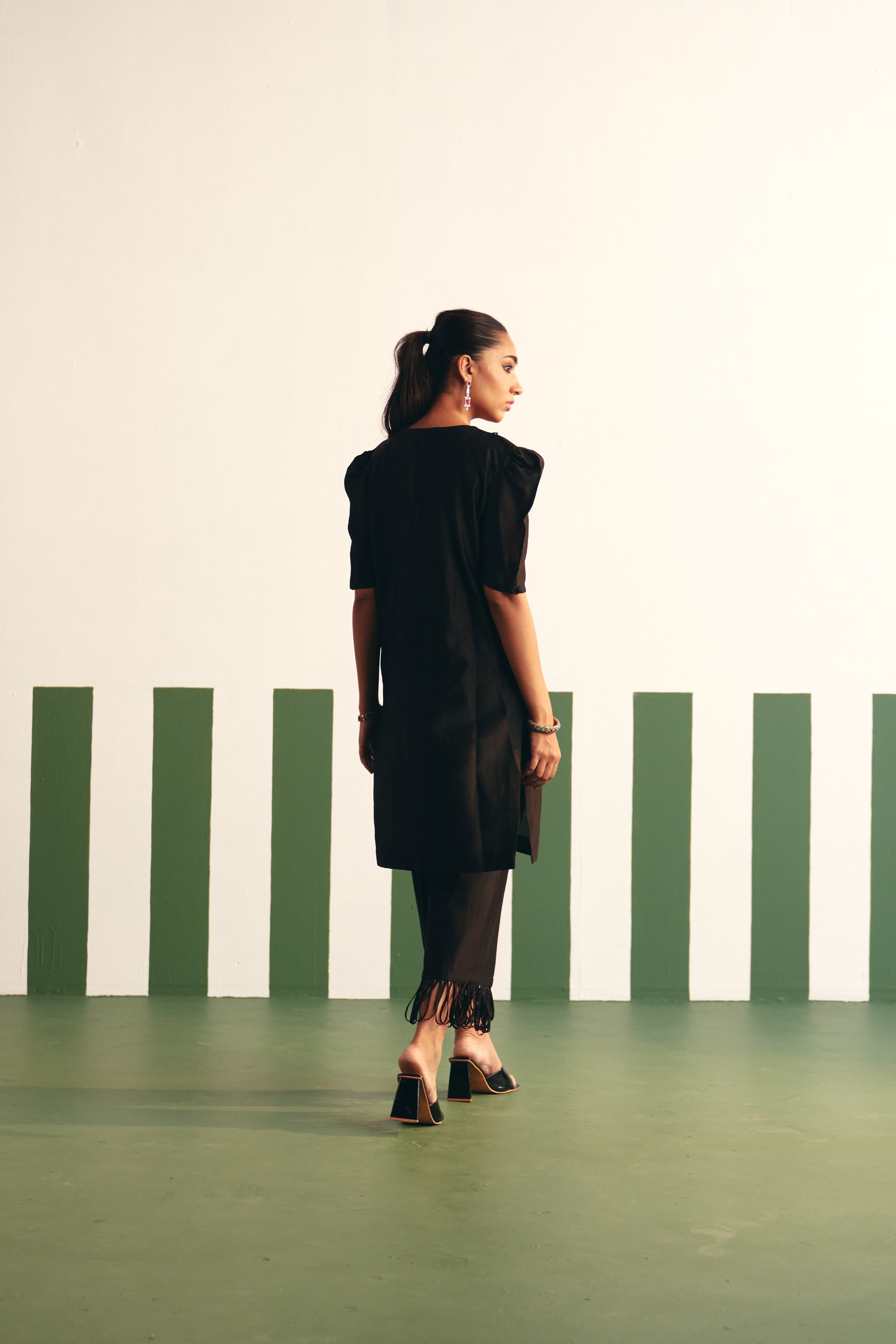 Darla Black Kurta Set