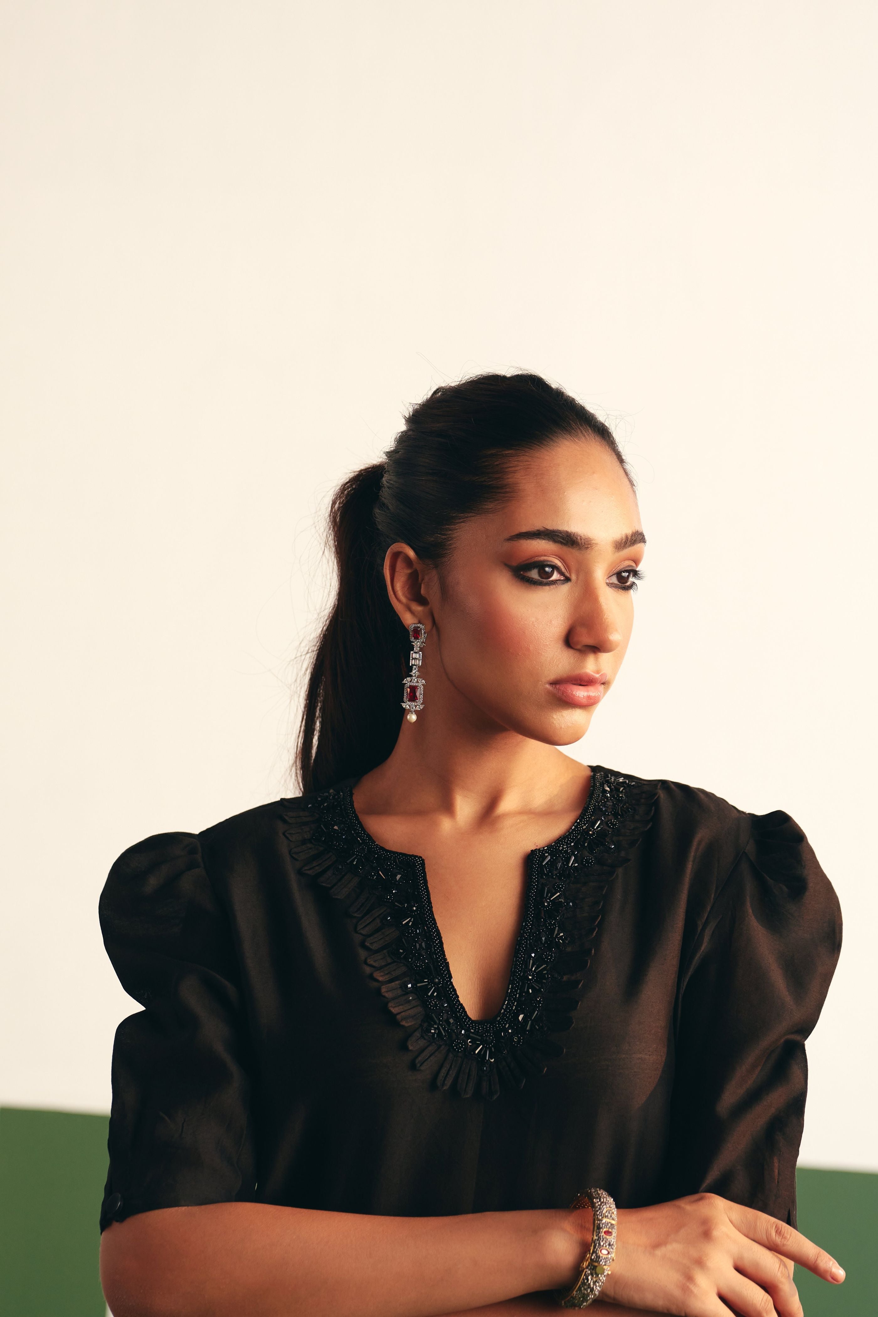 Darla Black Kurta Set