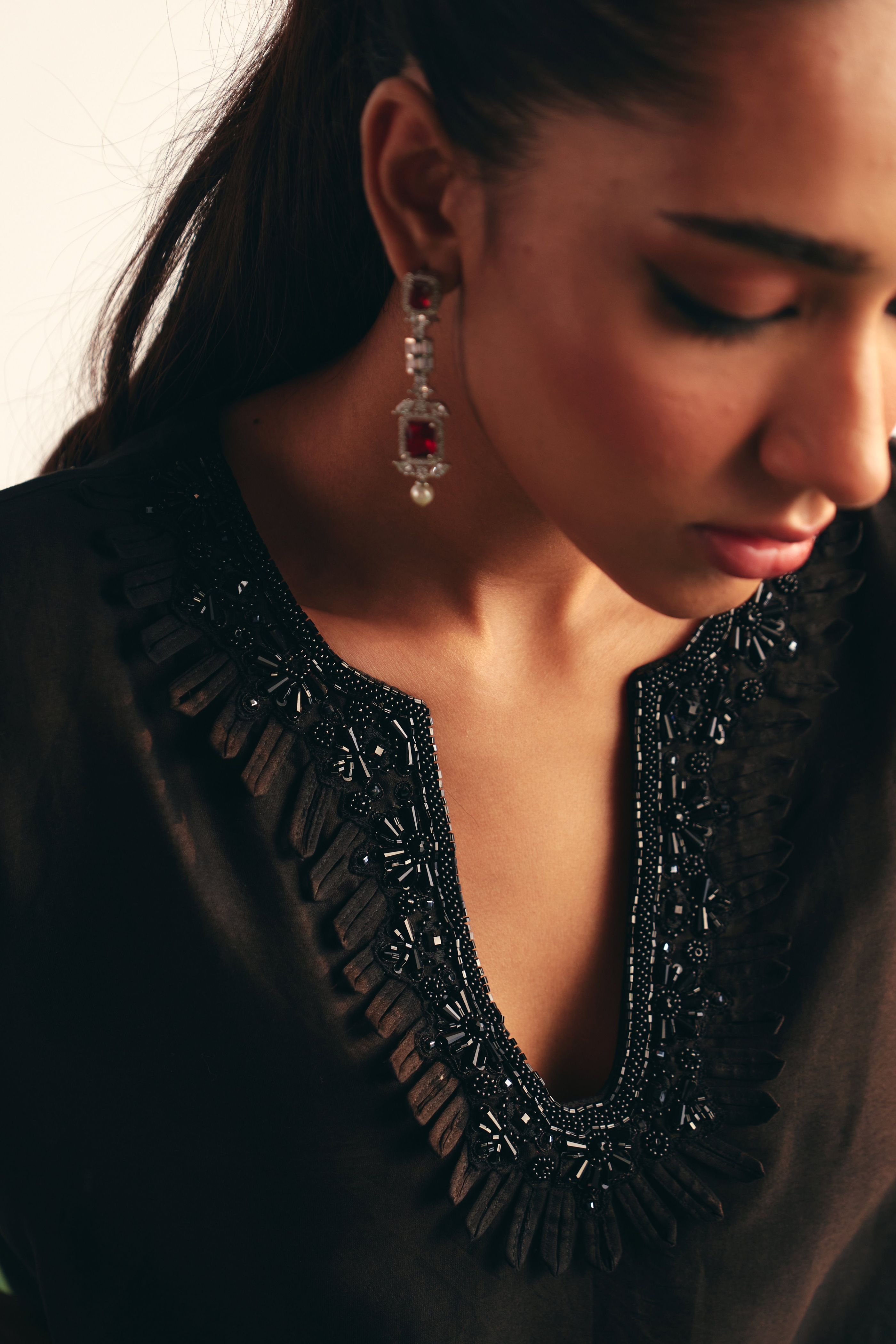 Darla Black Kurta Set