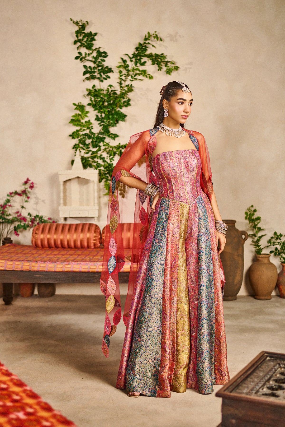 Gulrang banarasi jumpsuit