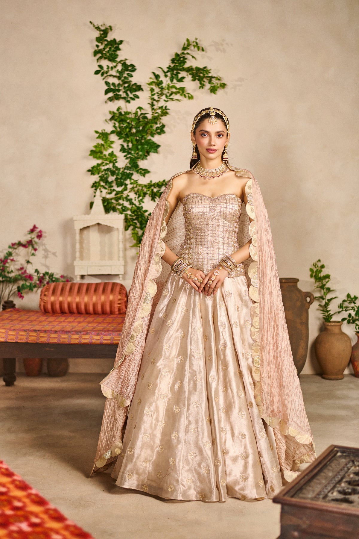 Kashi gul corset lehenga set
