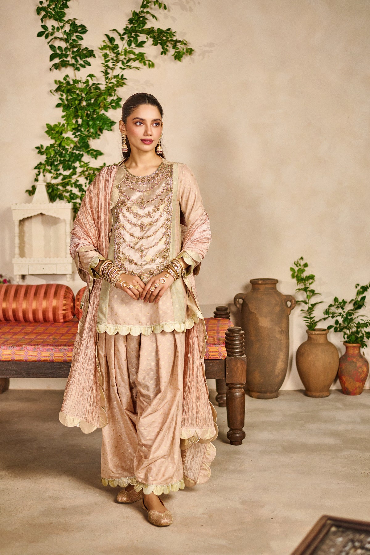 Kashi haar peplum kurta salwar set