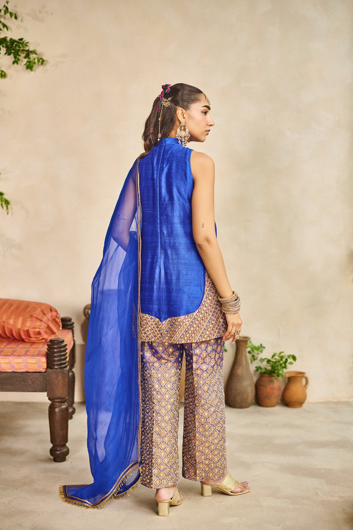 Neel banjaran halter kurta set