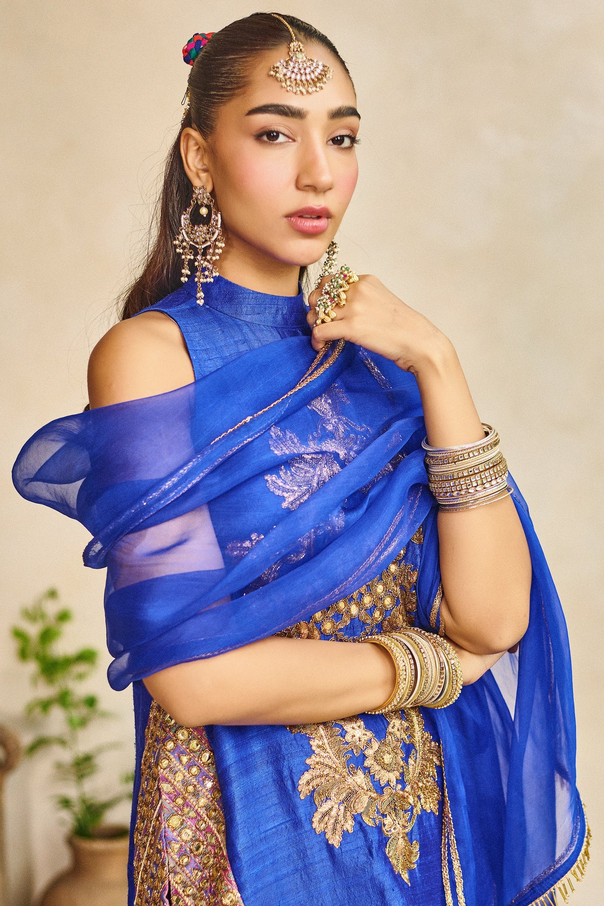 Neel banjaran halter kurta set