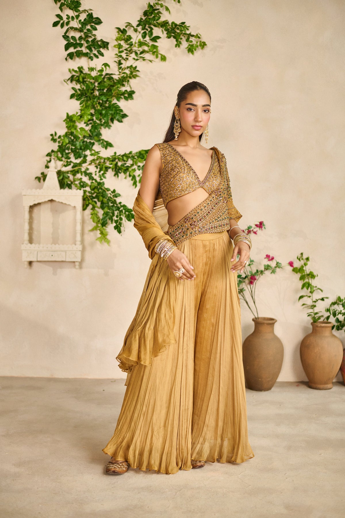 Nazakat blouse with sharara set