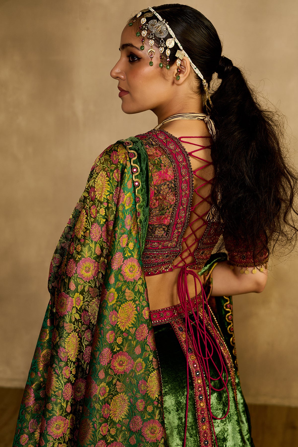 Haryali haze lehenga set