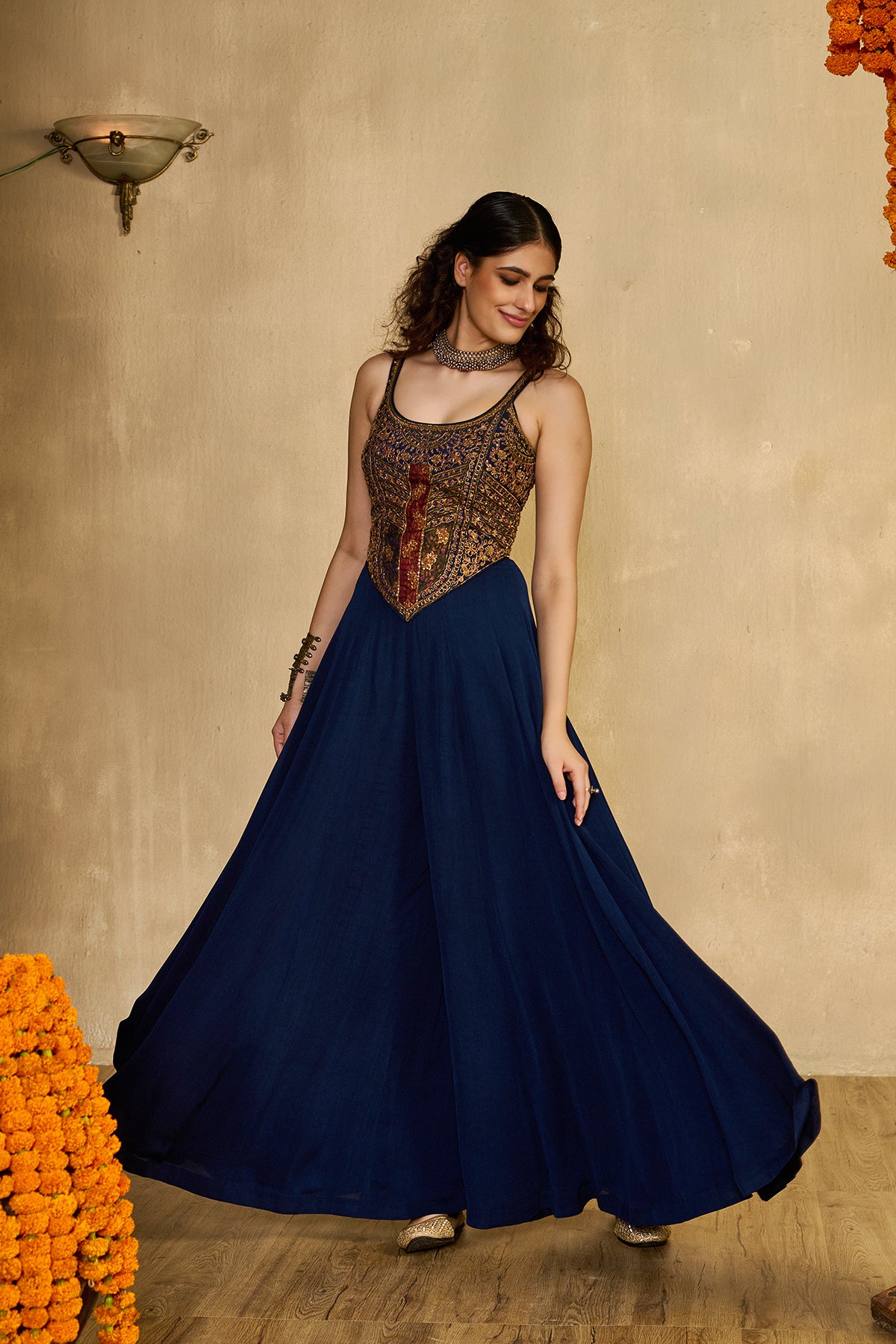 Midnight Jumpsuit Set with cape