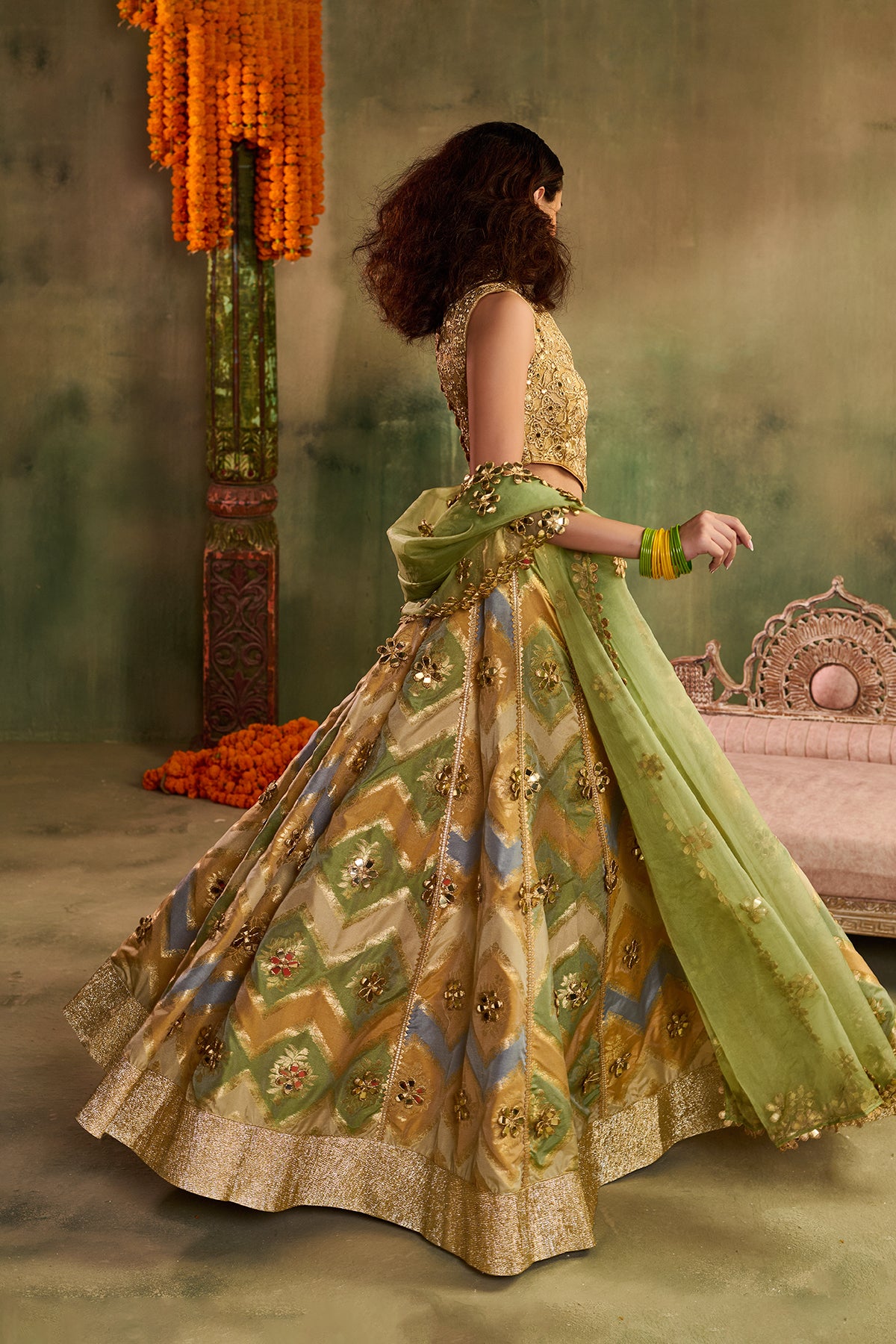 Rangrez green Lehenga Set