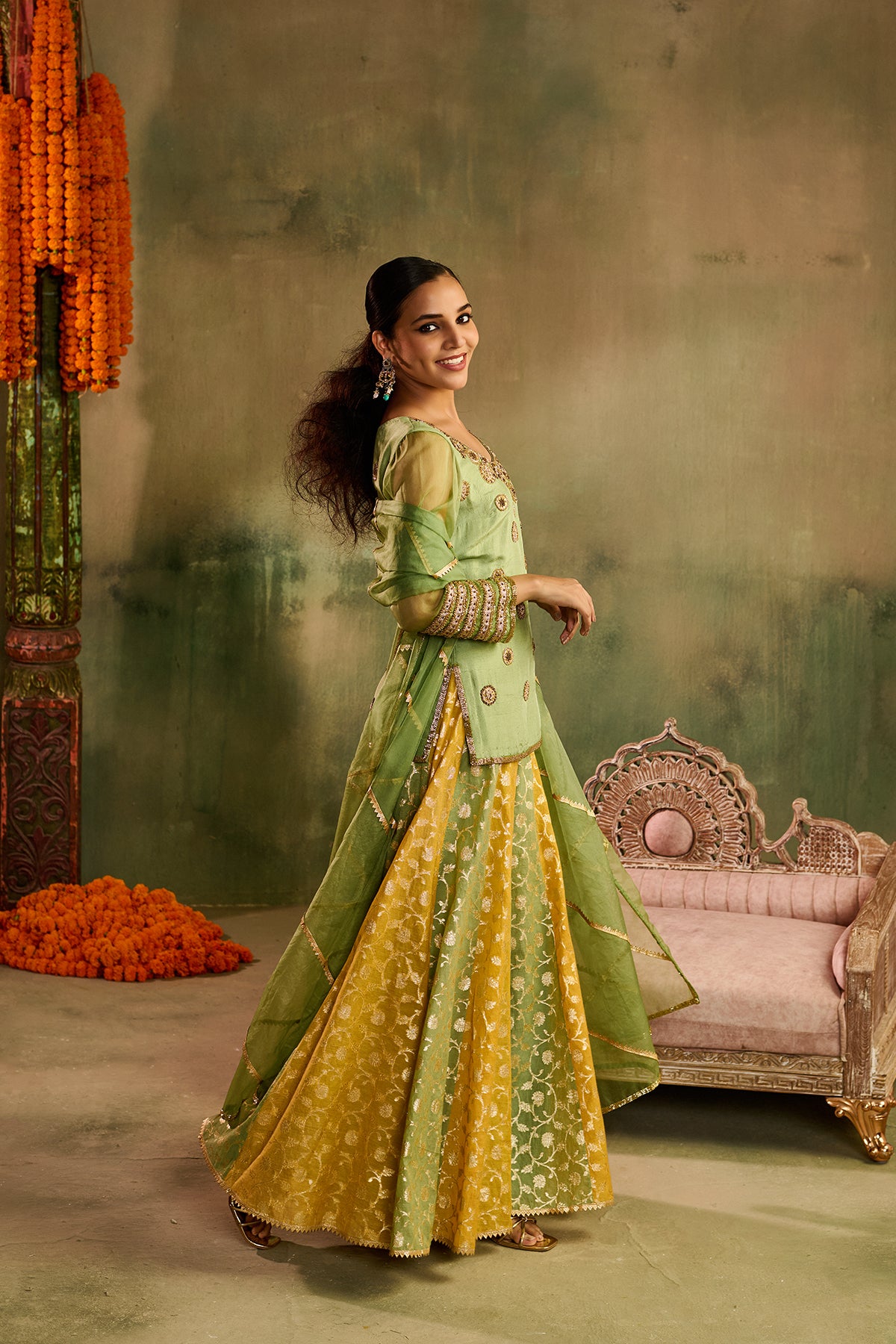 Rangrez kurta sharara set