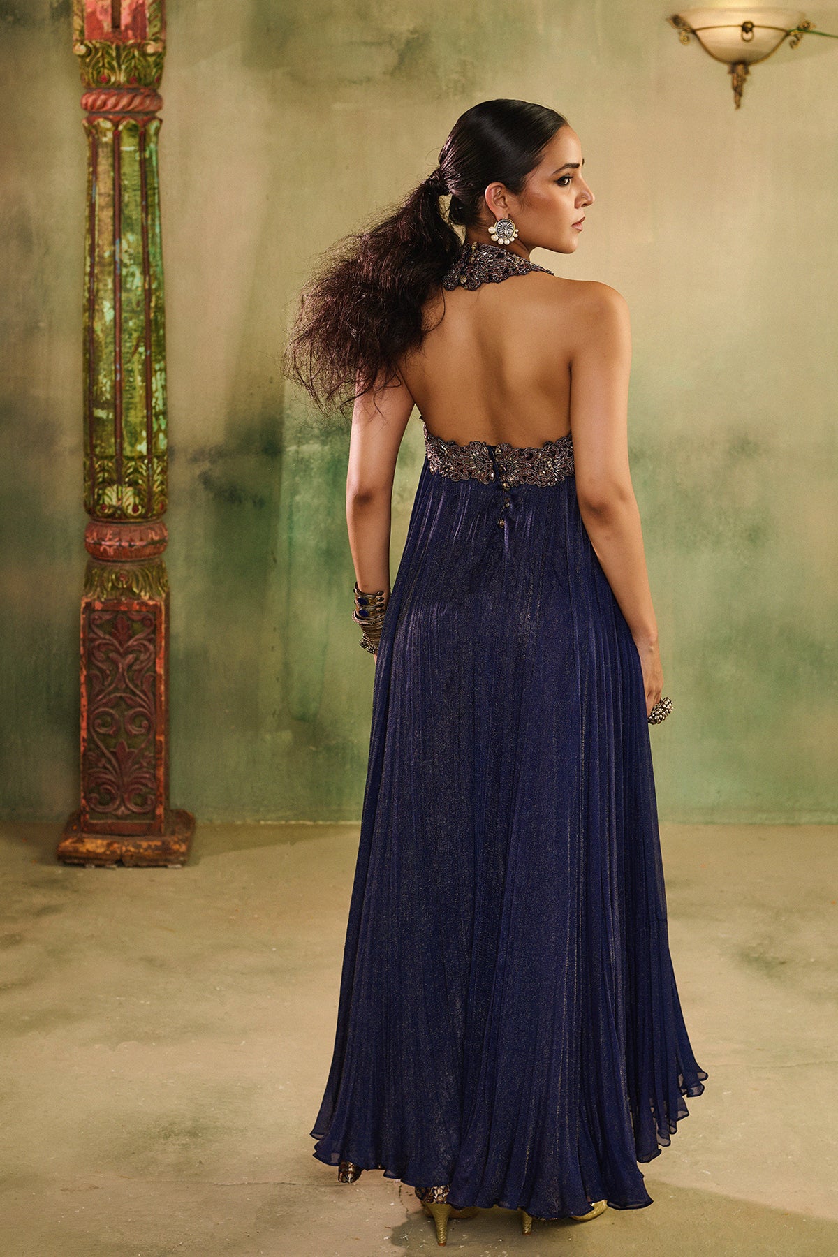 Begum midnight blue Kurta Set