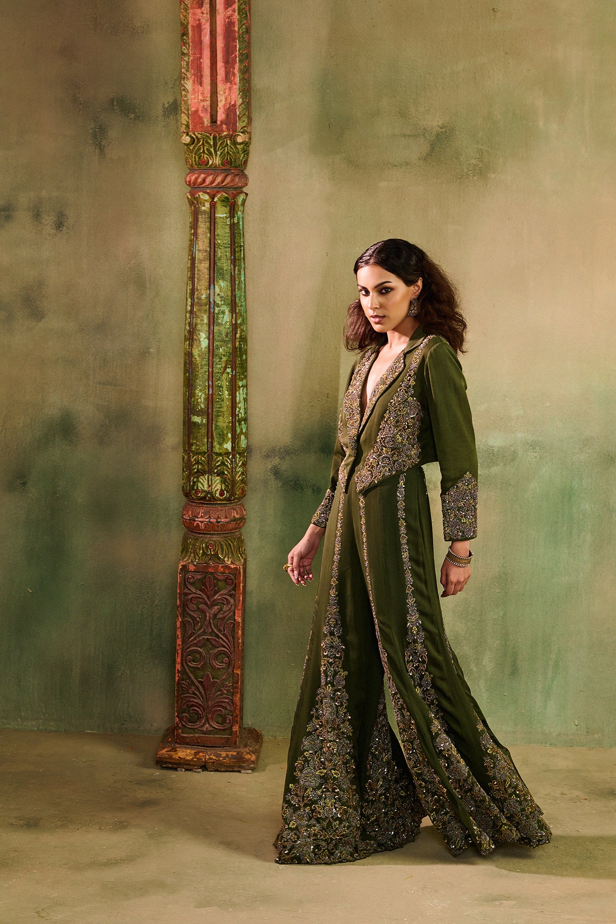 Raabta mehendi Jacket Sharara Set