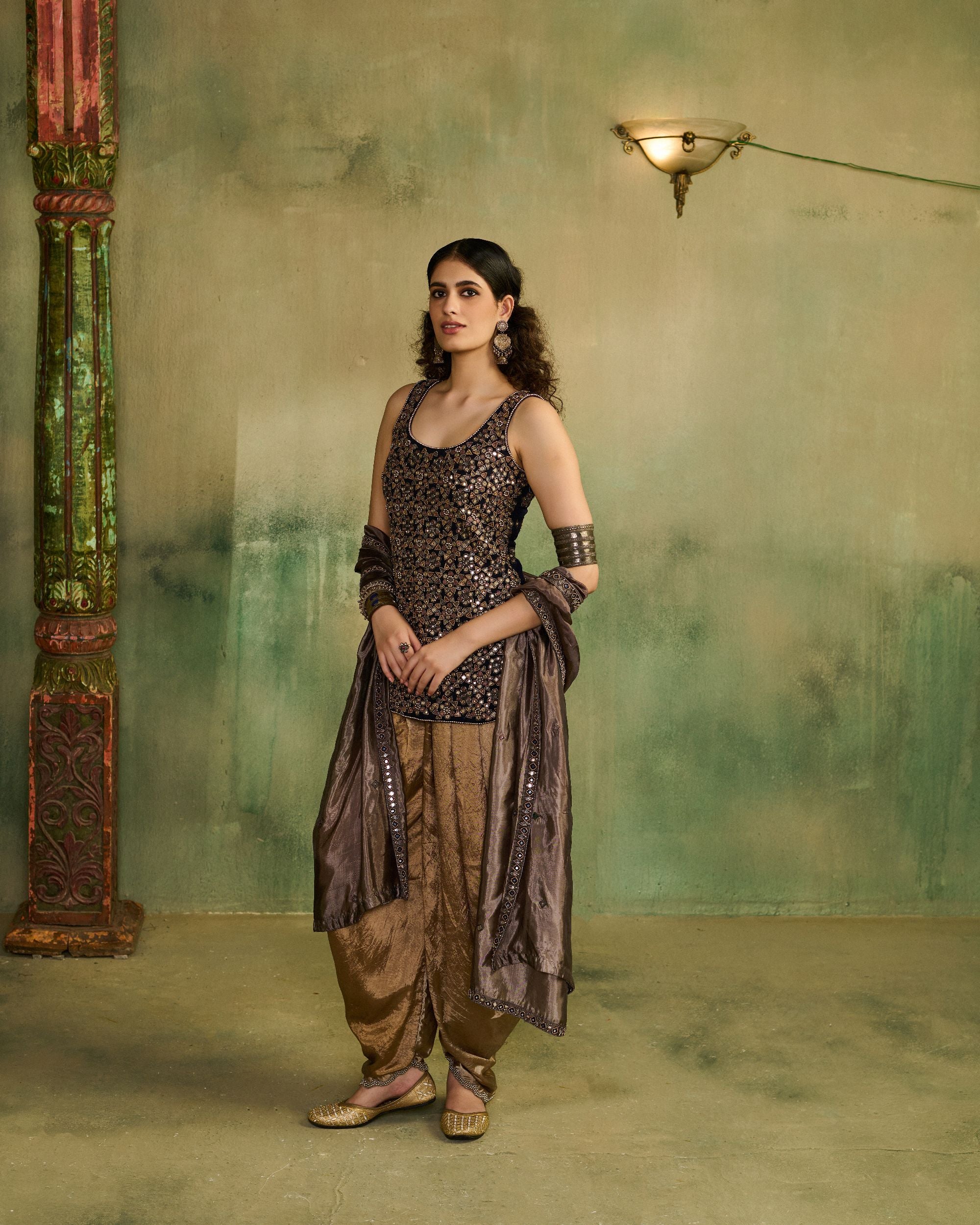 Antique kurta dhoti set