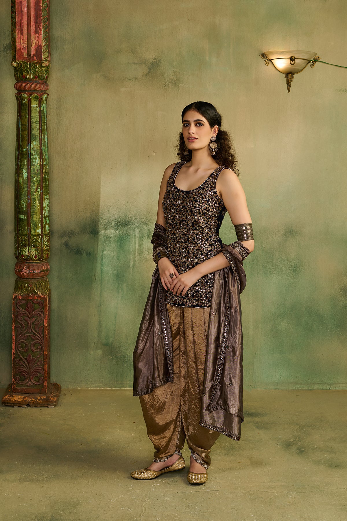 Antique kurta dhoti set