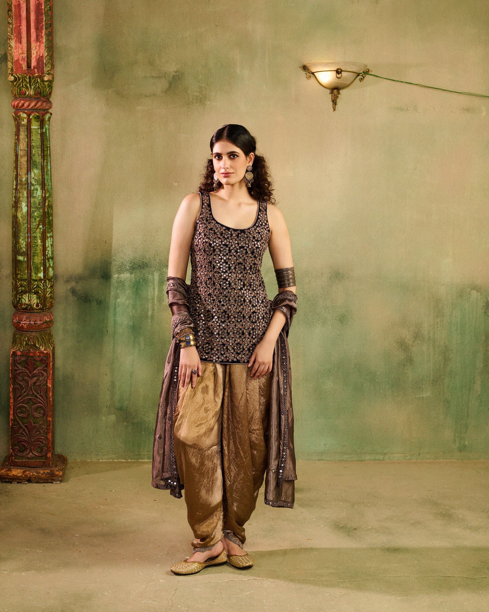 Antique kurta dhoti set