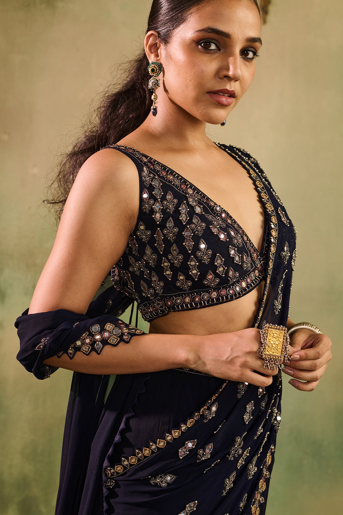 Shama black Lehenga Set
