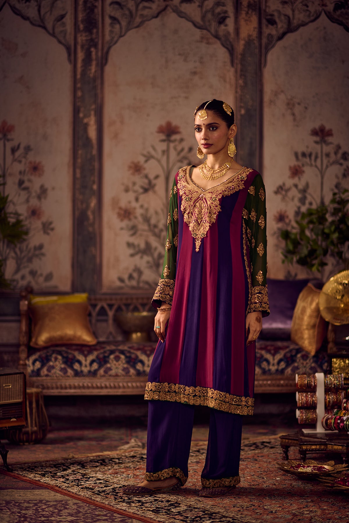 Velvet Odhni Kurta salwar set