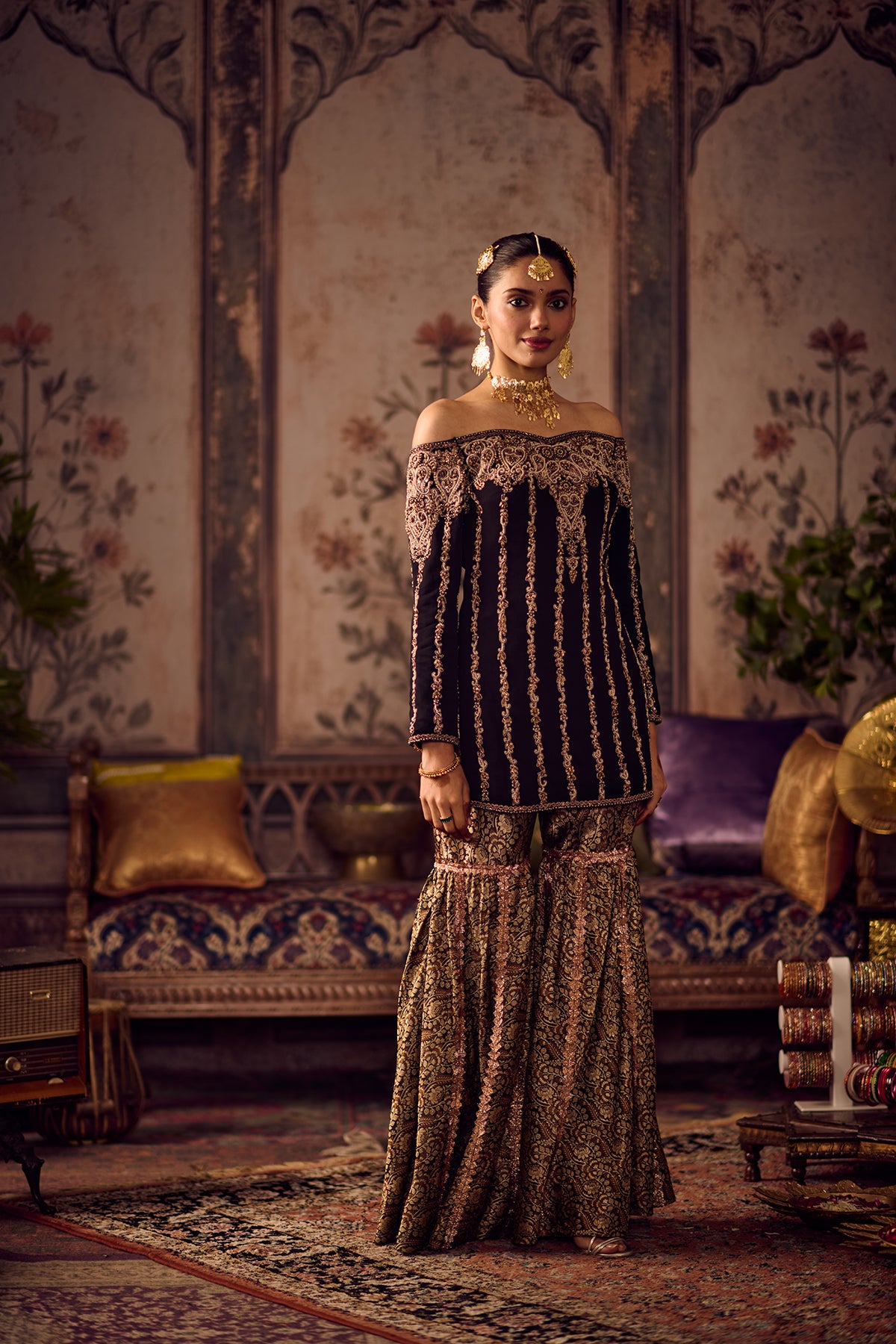 Kala Banarasi kurta sharara set